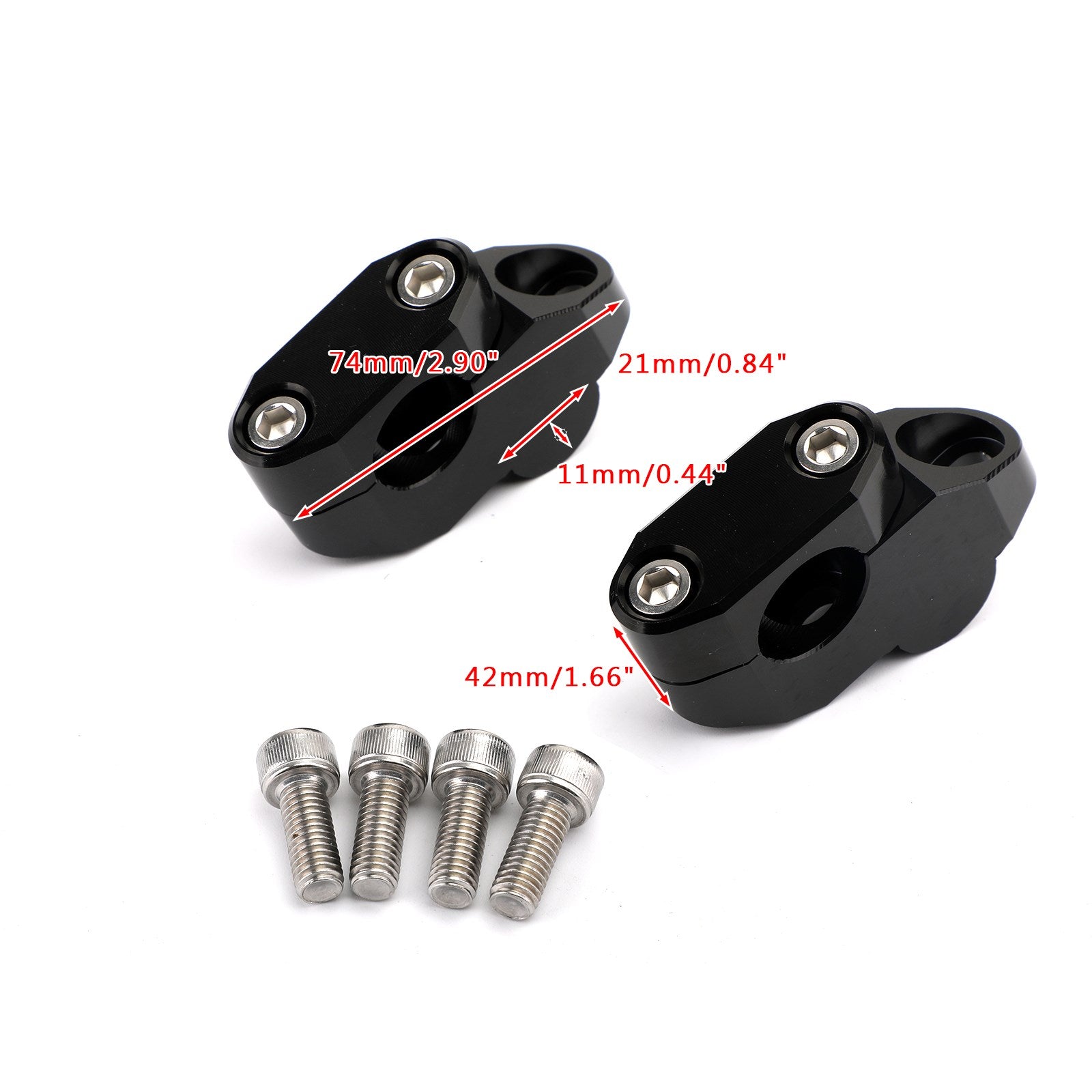 7/8" Kit d'extensions de rehausseurs de guidon 22 mm pour Yamaha R6 R1 CBR600RR