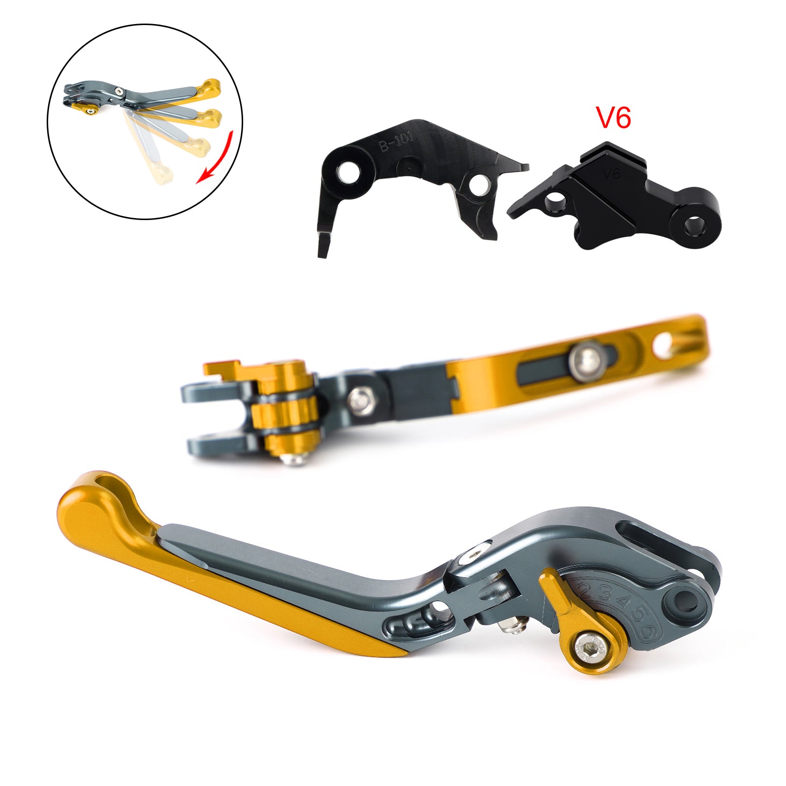 Adjustable Clutch Brake Lever fit for YAMAHA XSR900 XSR900GP MT-09 2024-2025