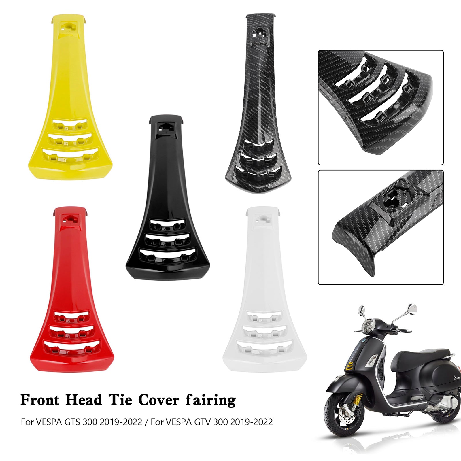 2019-2022 Vespa GTS300 GTV300 Steering Horn Head Cover fairing Tie