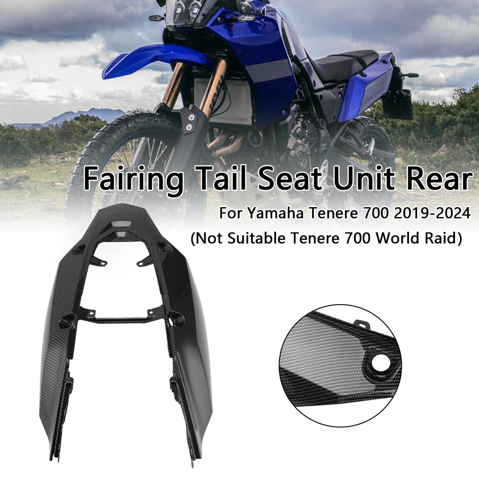2019-2024 Yamaha Tenere 700 Fairing Tail Seat Unit Rear