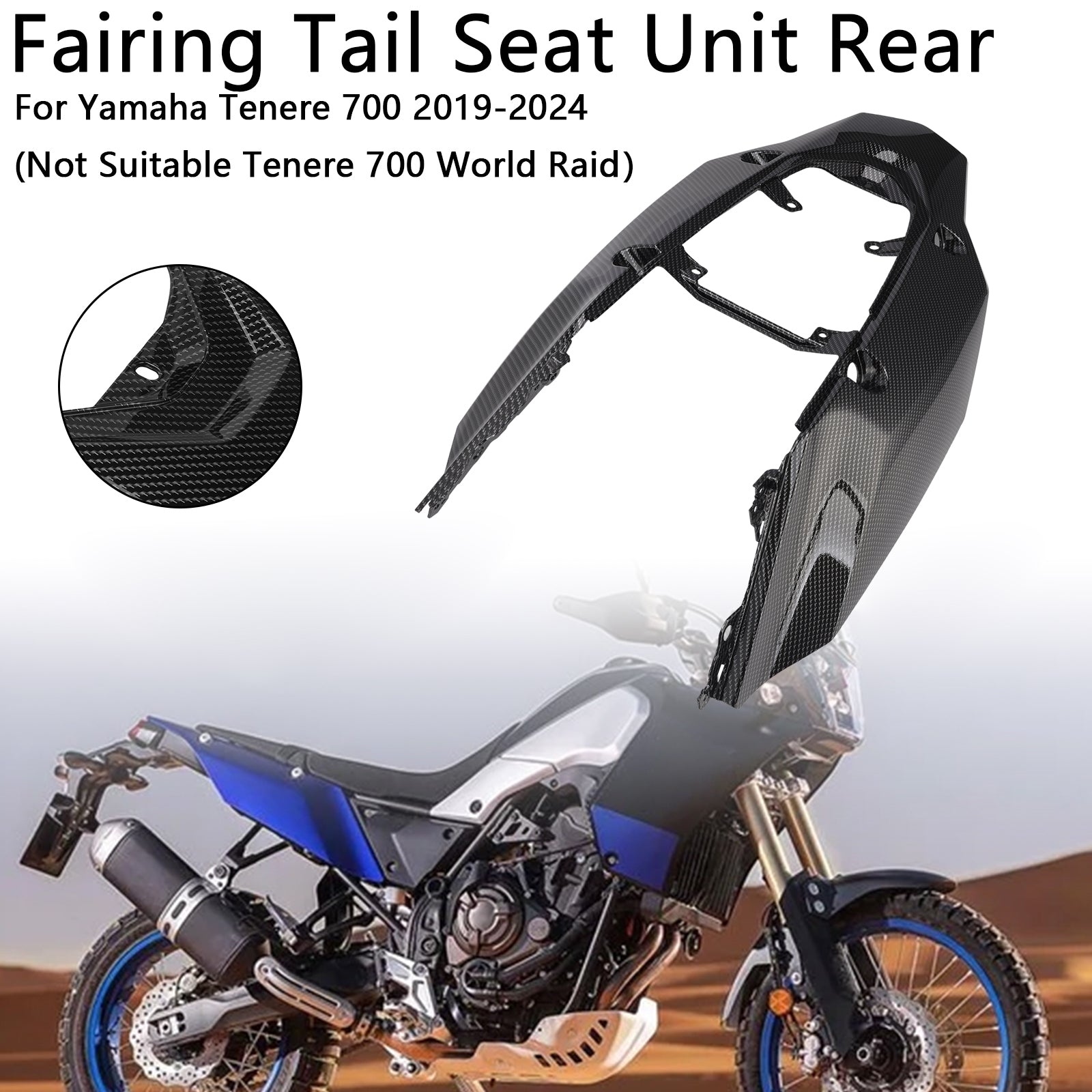 2019-2024 Yamaha Tenere 700 Fairing Tail Seat Unit Rear