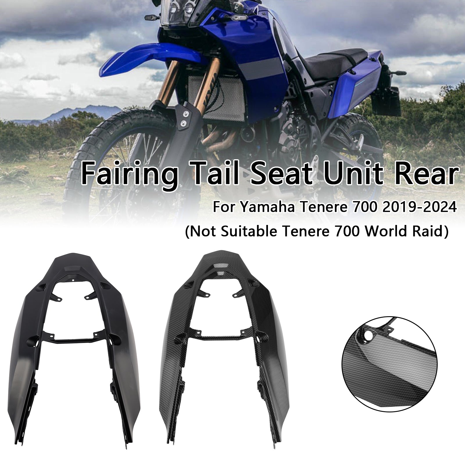 2019-2024 Yamaha Tenere 700 Fairing Tail Seat Unit Rear