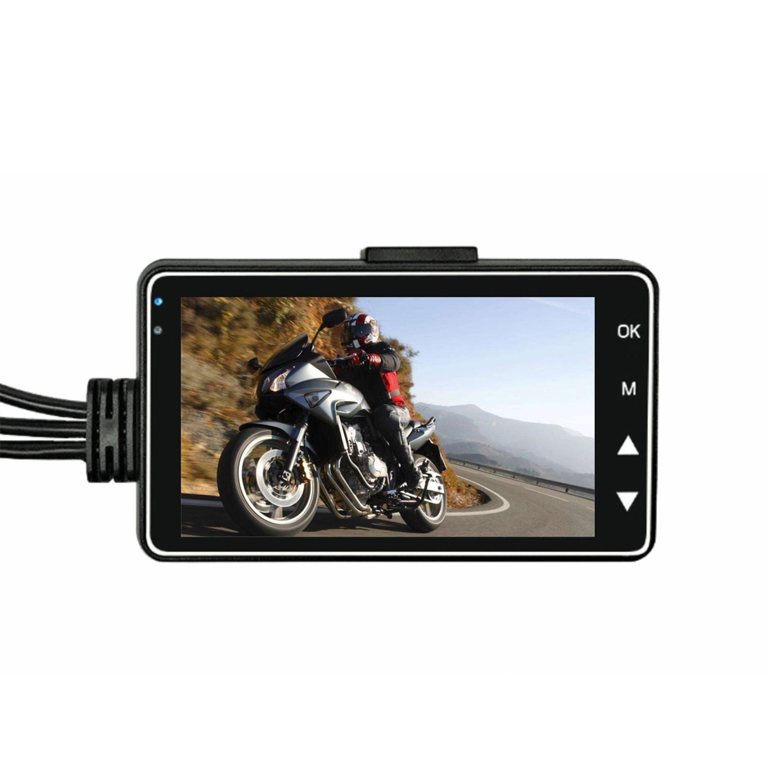 3" 140°C Vattentät Dubbel Actionkamera Videoinspelare DVR för Motorcykel IP68 Generisk