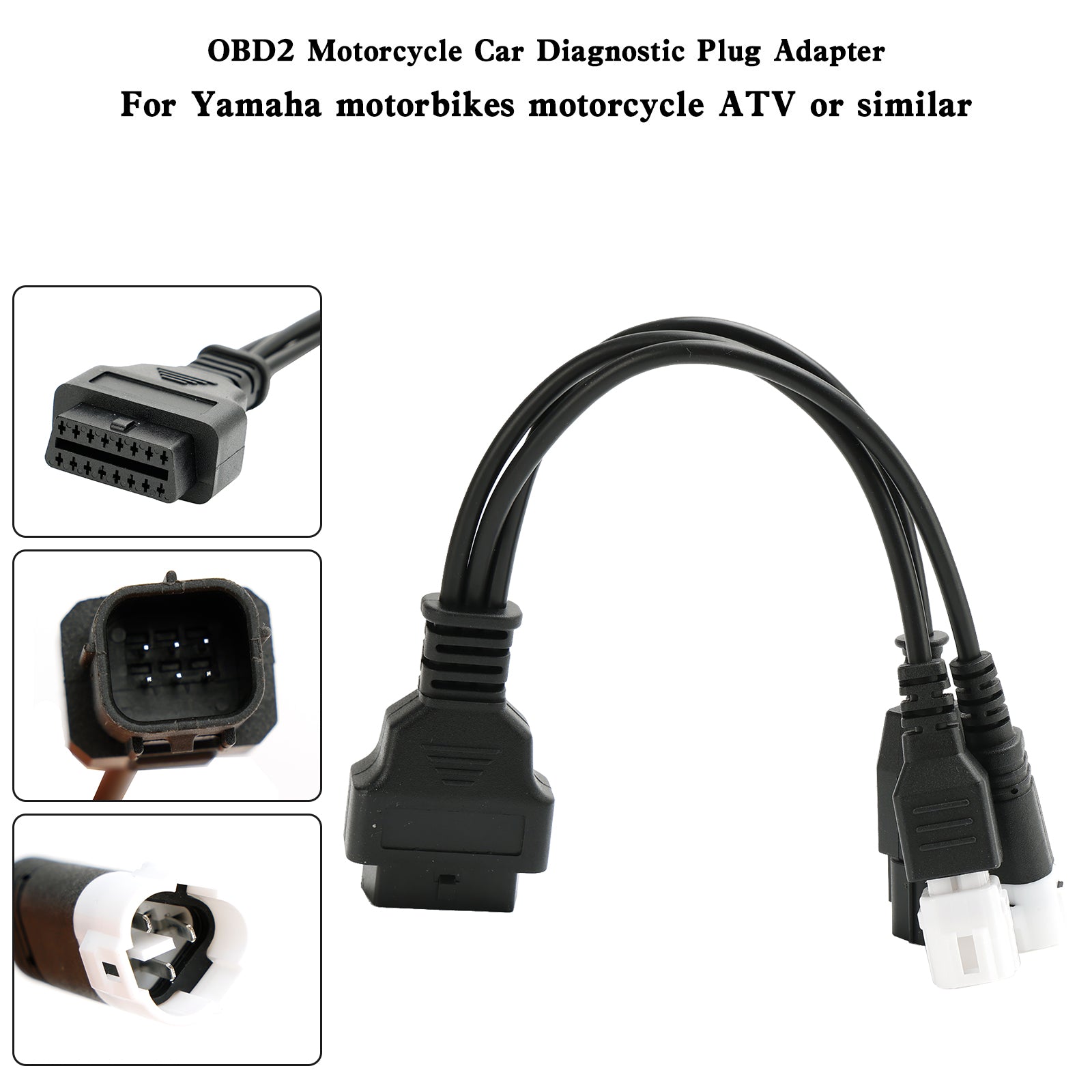 3-pins 4-pins 2in1 OBD2 diagnostische adapterconnector voor Yamaha-motorfiets