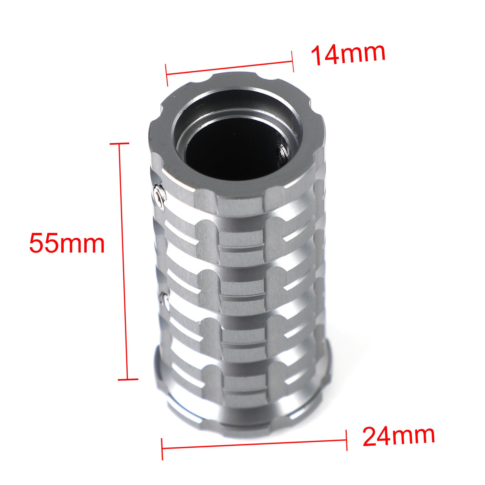 Extensor de clavija de extensión de pedal de freno de aluminio universal para la mayoría de motocicletas gris genérico