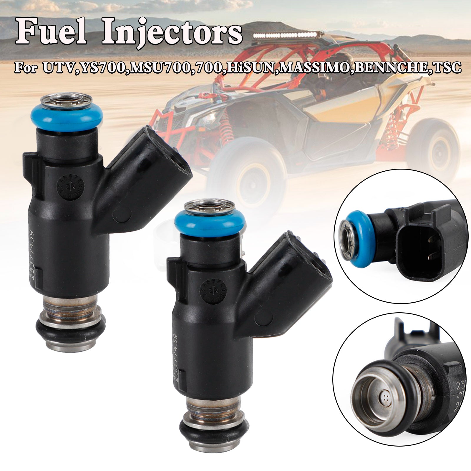HiSun EFI 700 ATV UTV MASSIMO Qlink TSC YS MSU 25377439 Brandstofinjector 2 STUKS
