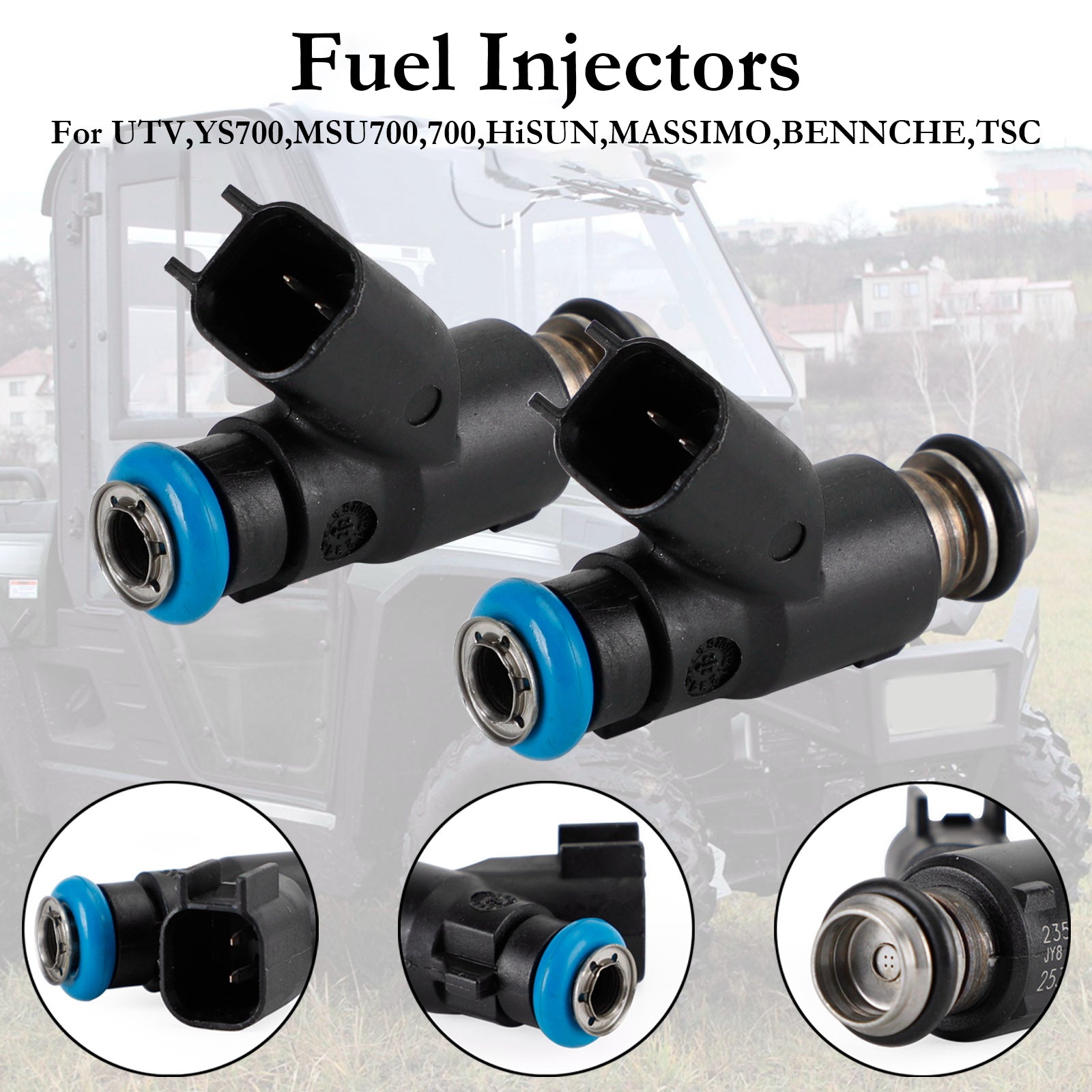HiSun EFI 700 ATV UTV MASSIMO Qlink TSC YS MSU 25377439 Brandstofinjector 2 STUKS
