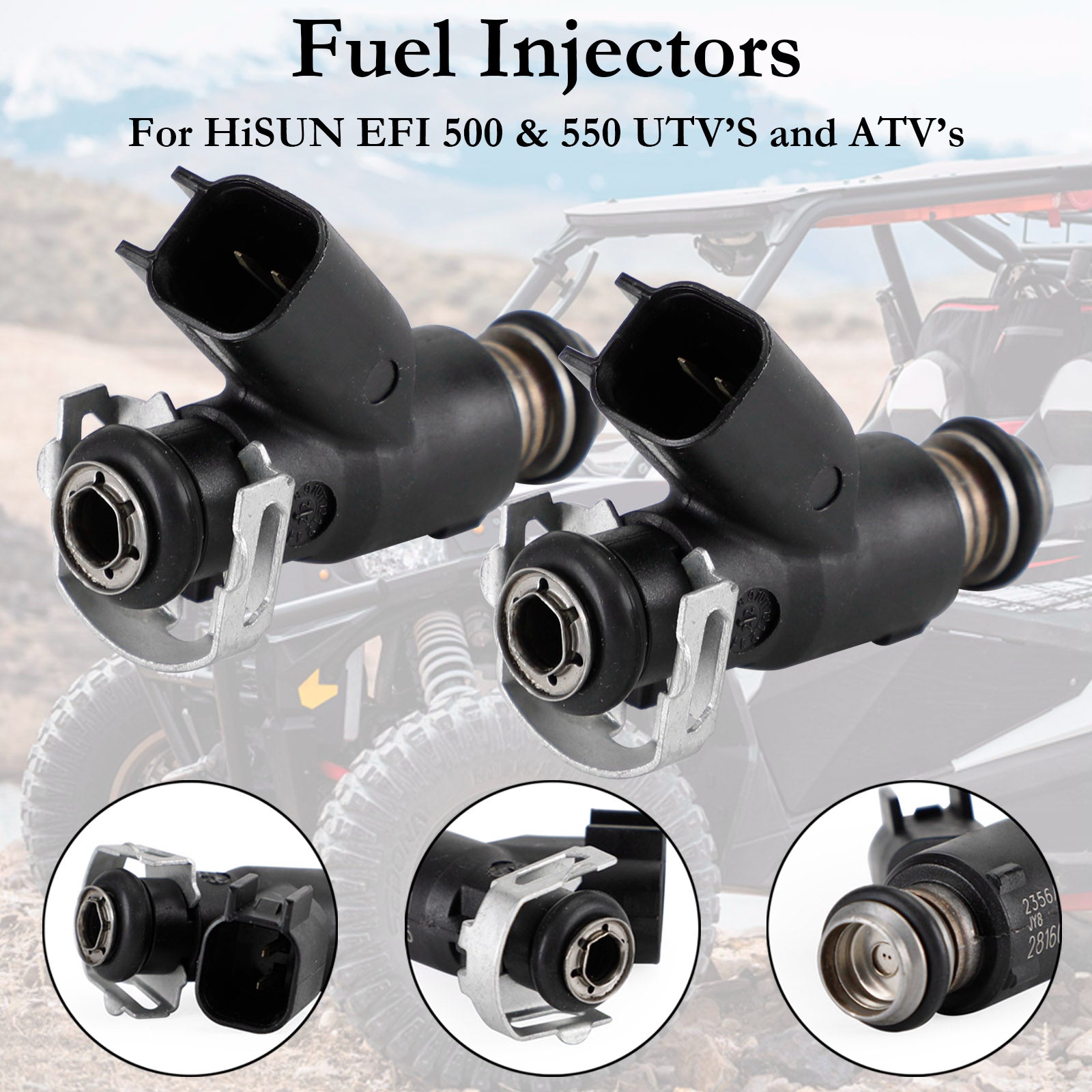 HiSun EFI UTV550 MSU500 HS500 28160355 injecteur de carburant 16400-004C-0000 2 pièces