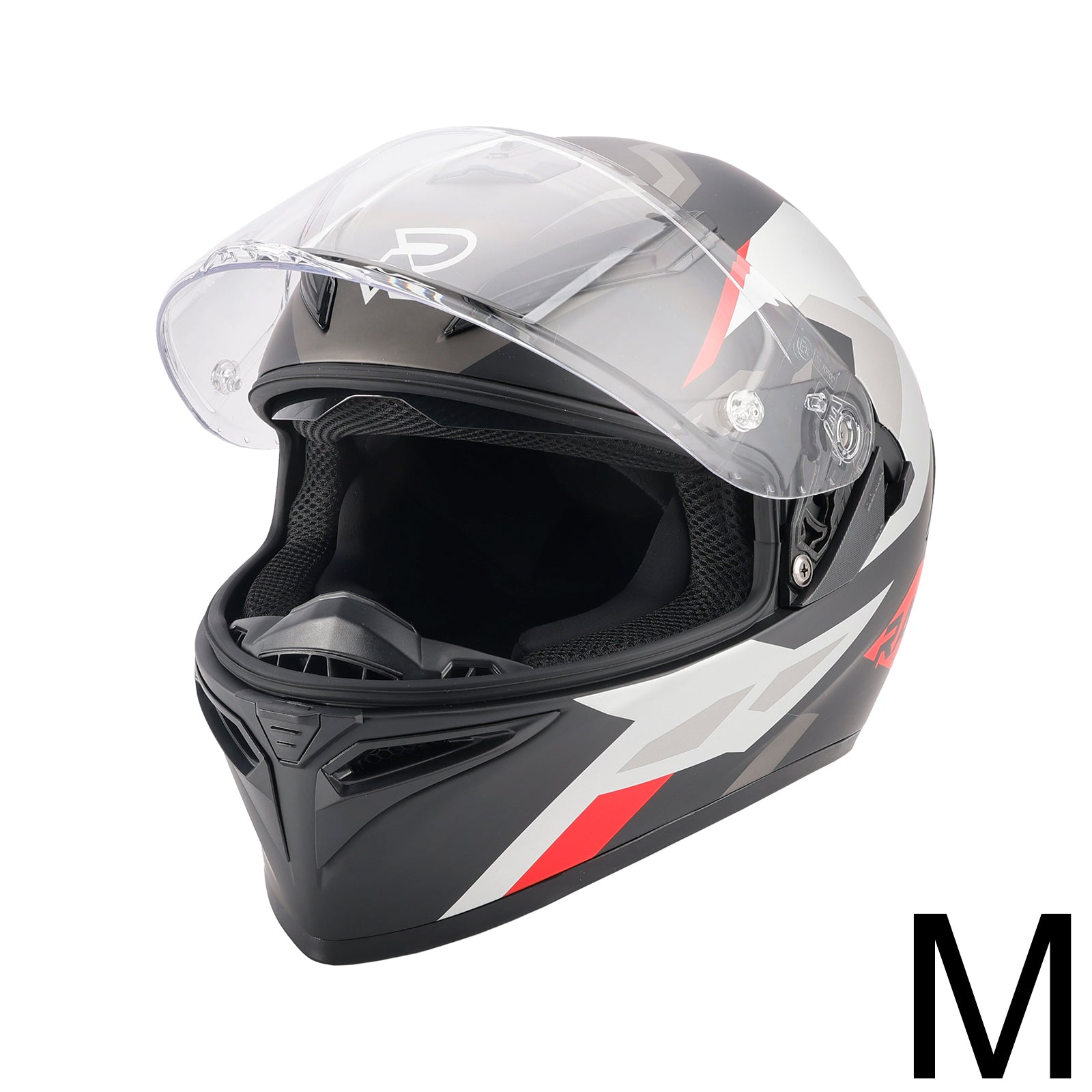 DOT Motorcycle Helmet Adult Street Full Face Red Black