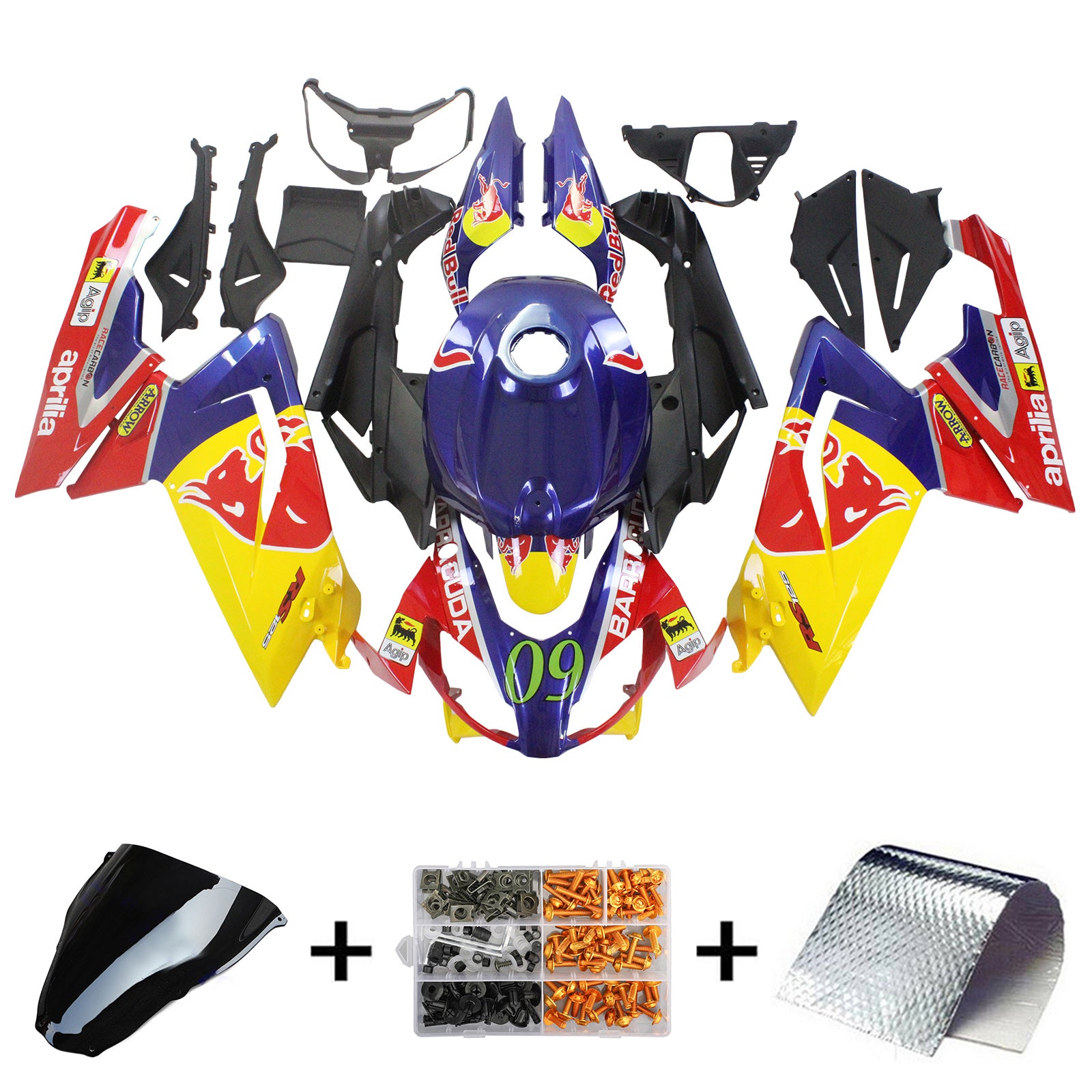 2006-2011 Aprilia Rs125 Amotopart Injection Fairing Kit Bodywork Plastic ABS #118