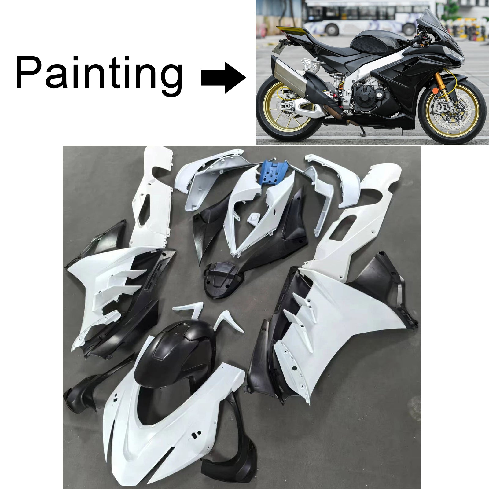 2022-2024 Aprilia RSV4 1100 Vstrekovacia kapotážová súprava Bodywork plast