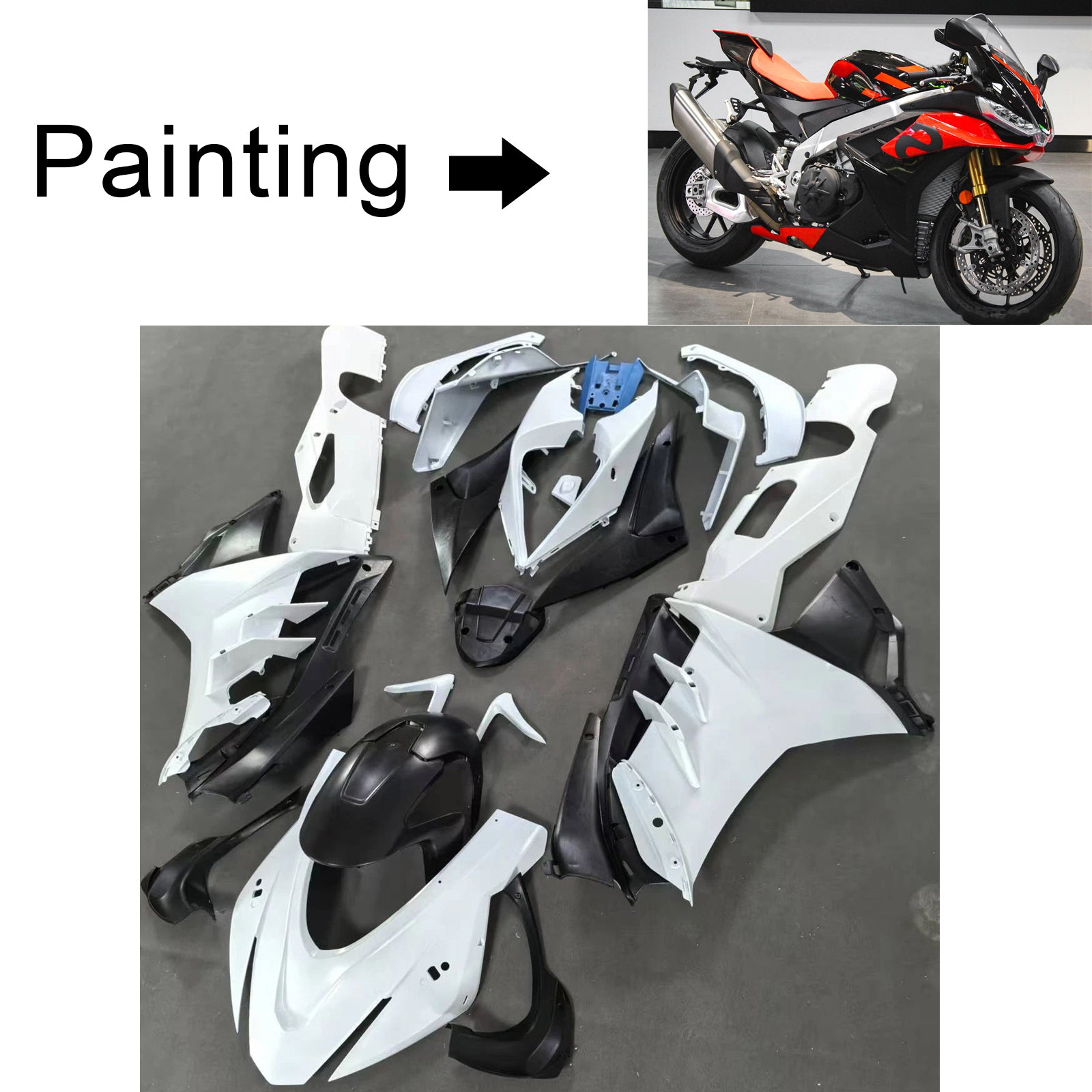 2022-2024 Aprilia RSV4 1100 Kit de carenado de inyección Carrocería Plástico
