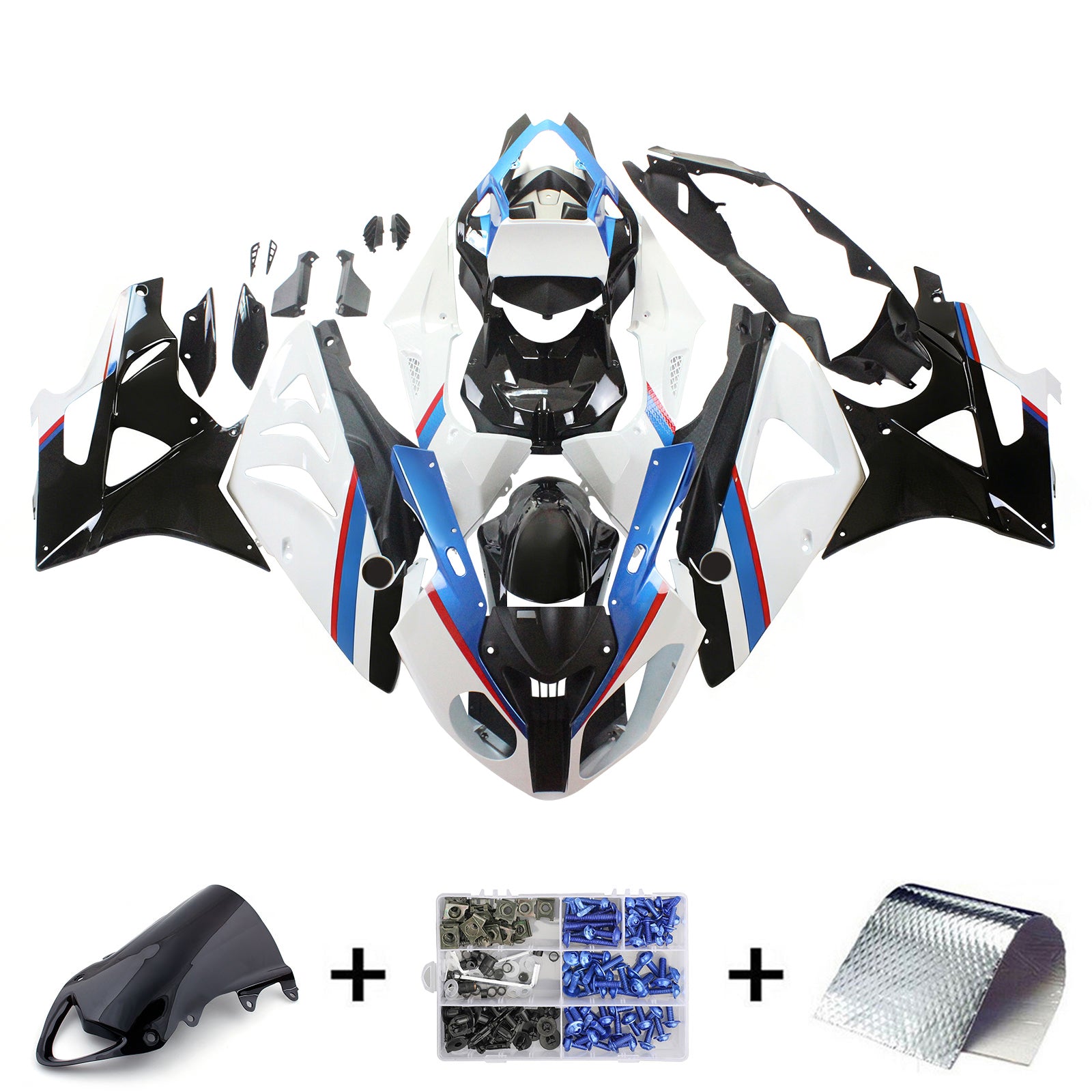2009-2014 BMW S1000RR Kit de carénage carrosserie plastique ABS générique