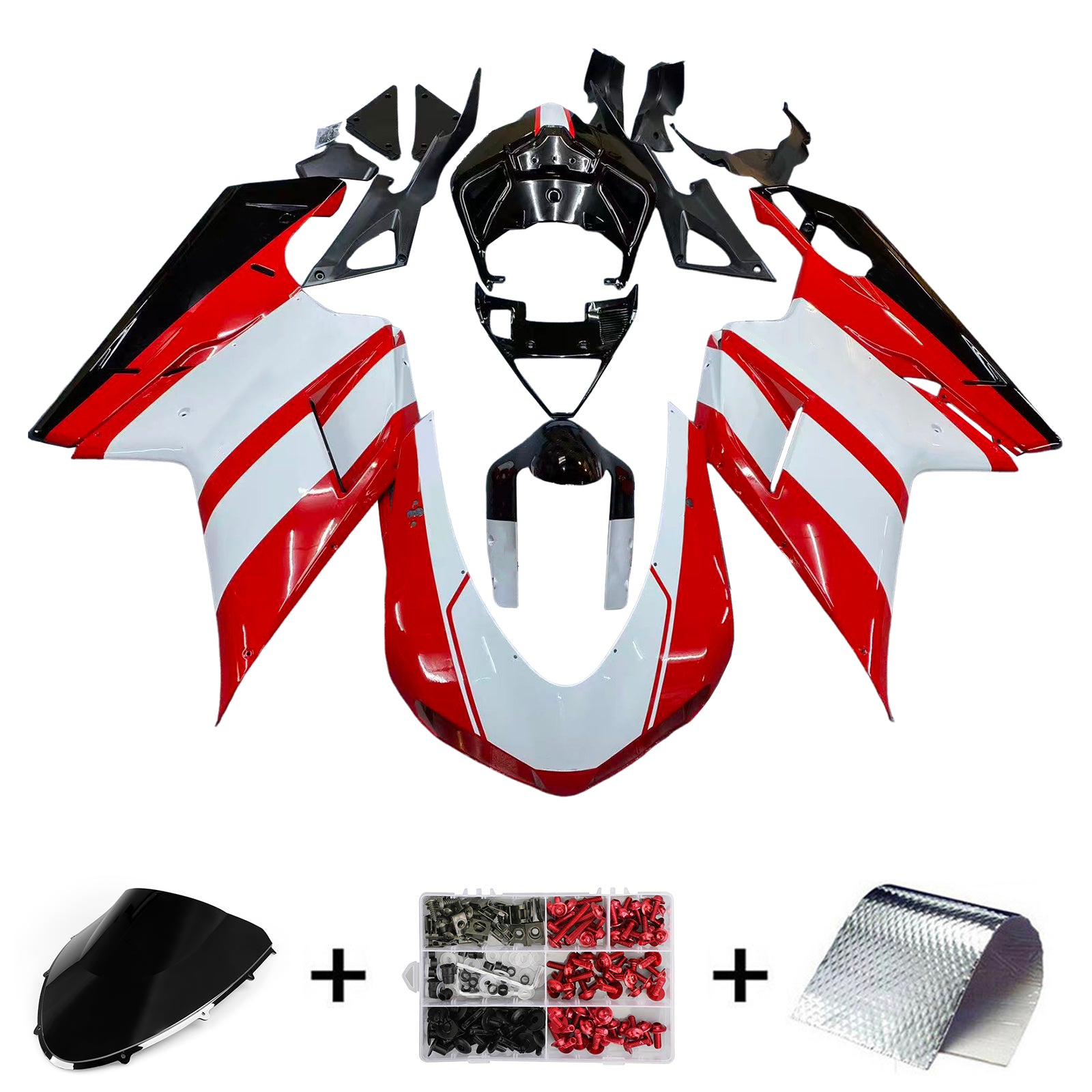 2007-2011 Ducati 1098 1198 848 Fairing Kit Bodywork ABS
