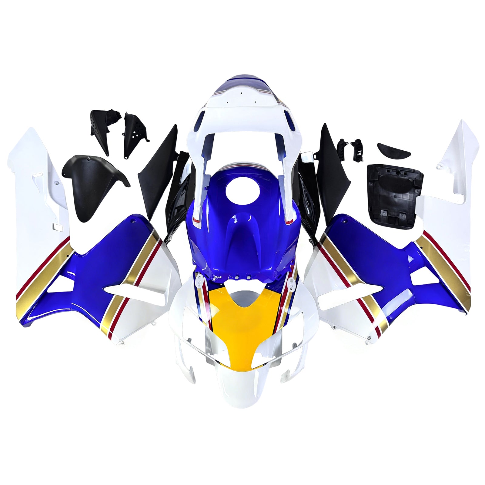 2003-2004 CBR600RR Bodywork Wining Blue Abs Vstrekované formované plasty sada generických