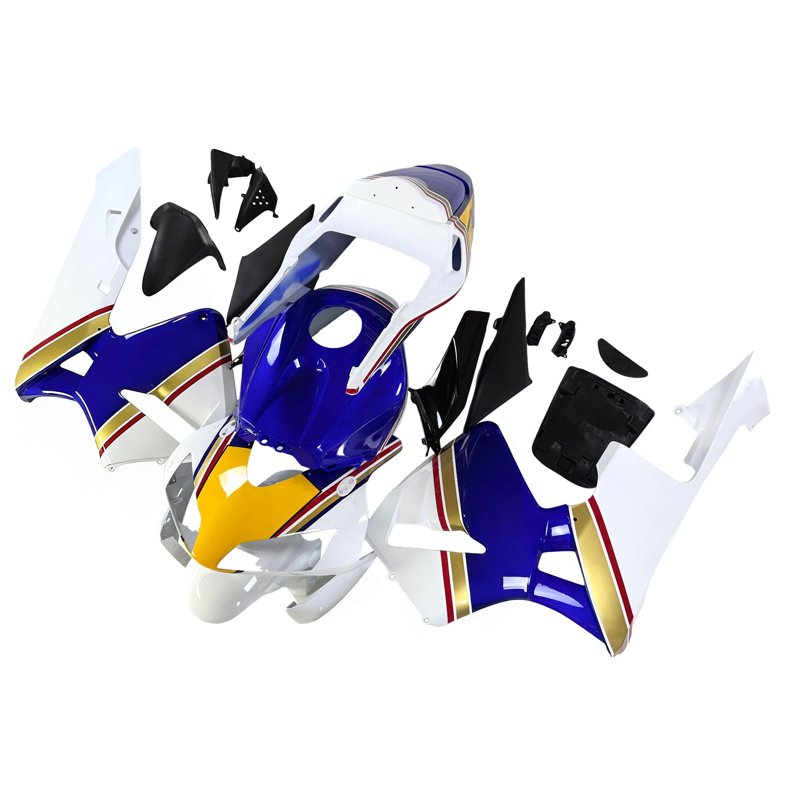 2003-2004 CBR600RR Bodywork Wining Blue Abs Vstrekované formované plasty sada generických