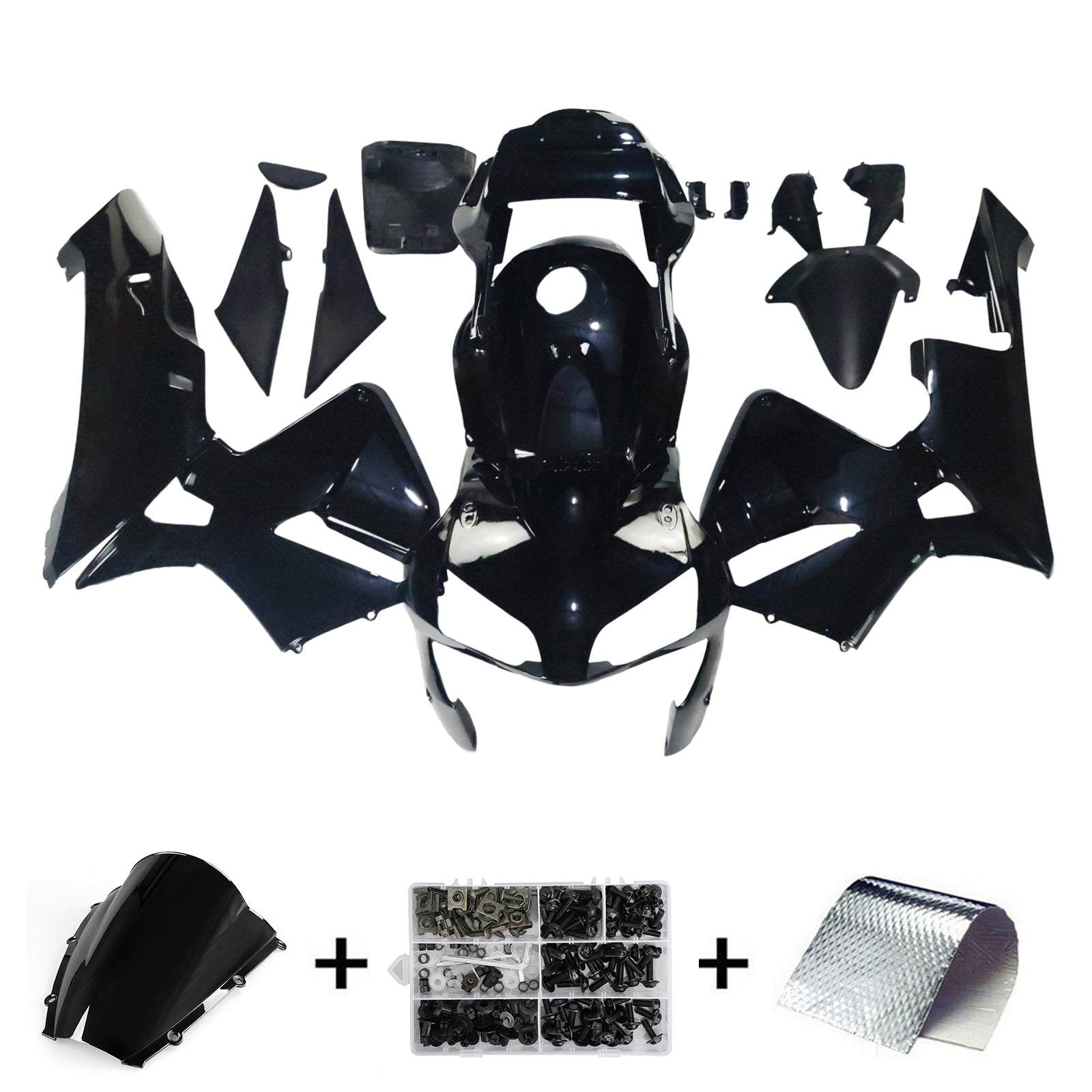 2003-2004 Honda CBR 600 RR Negro Honda Racing Carenados Genérico