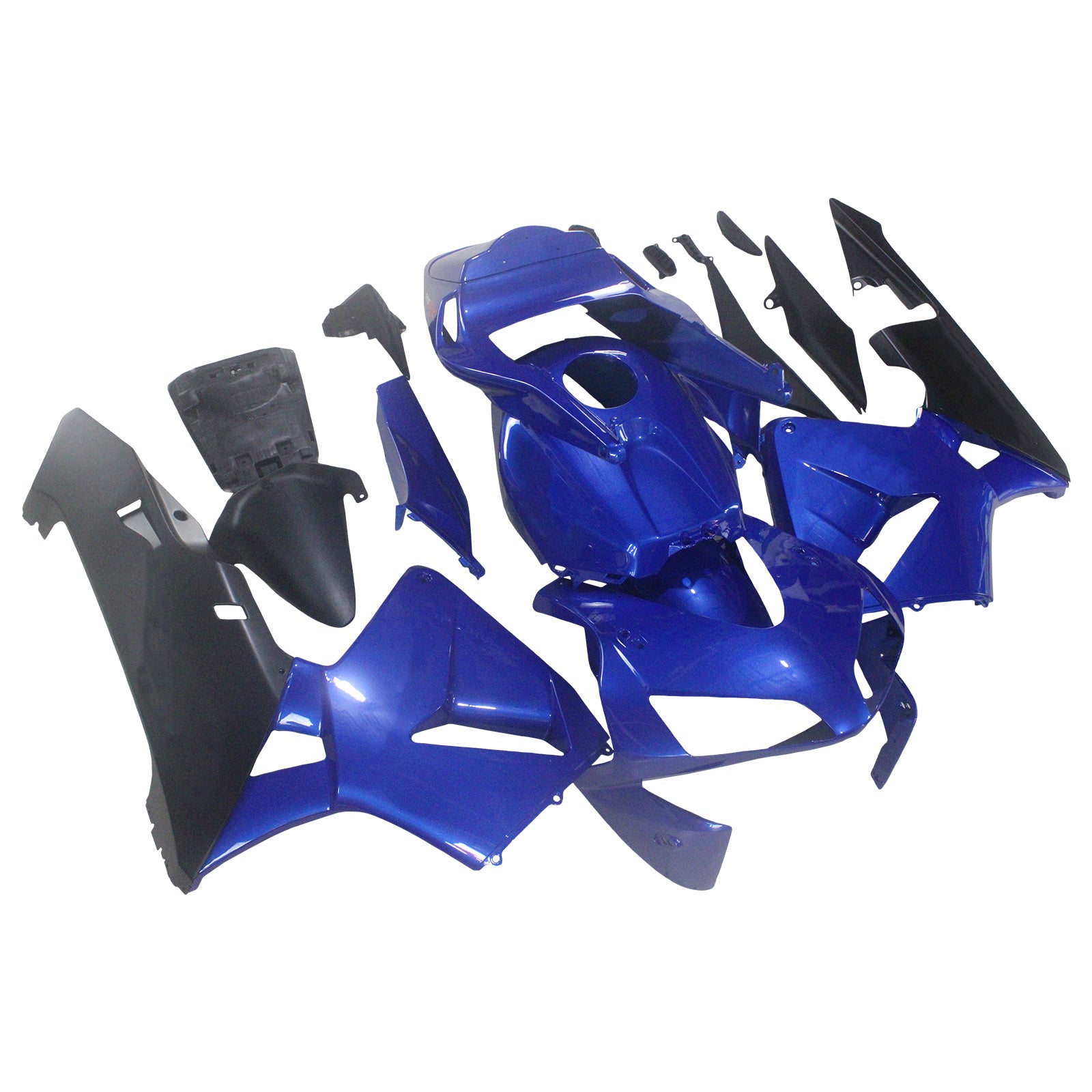 2003-2004 Honda CBR 600 RR Blå & Svarte CBR Racing-kåper generisk