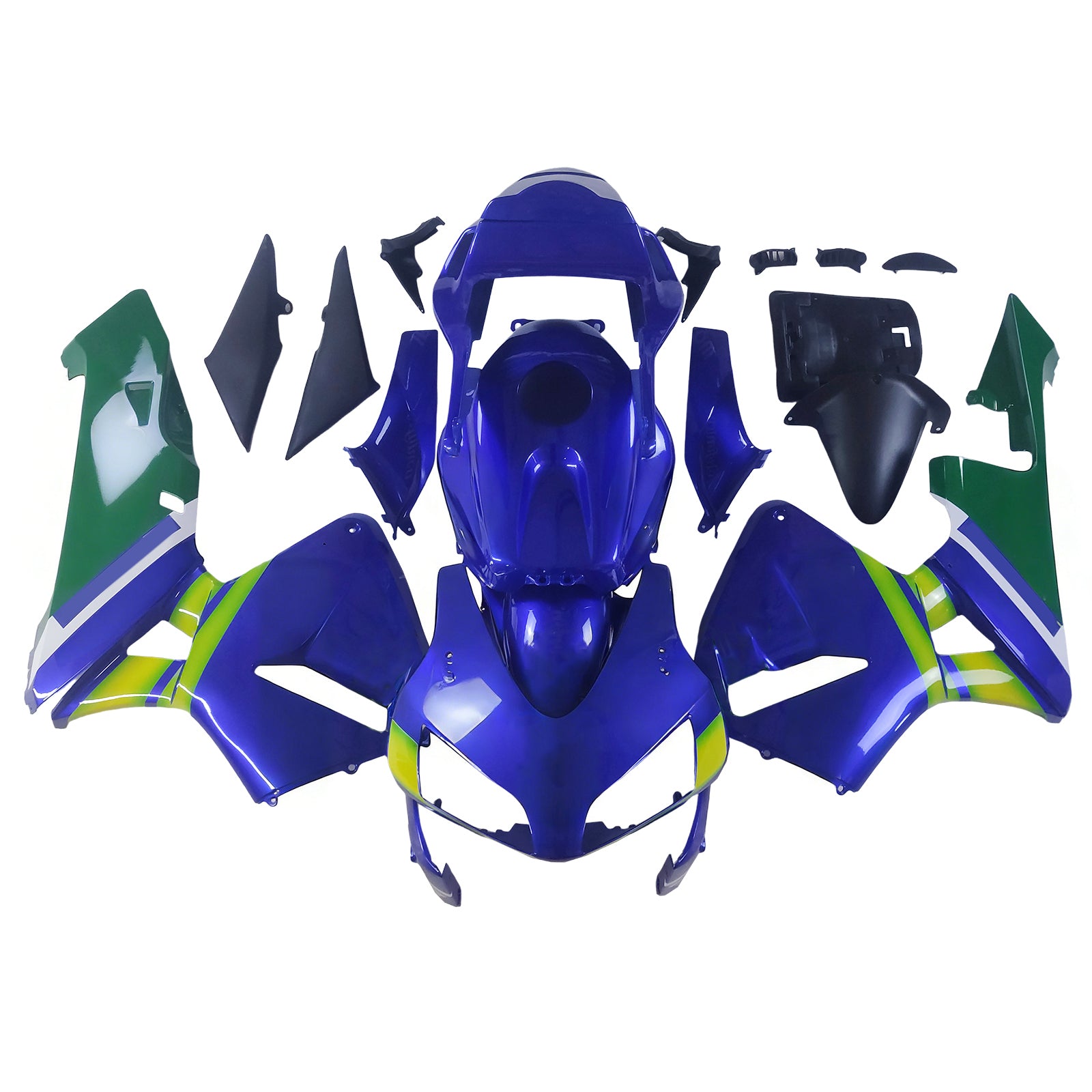 Honda CBR 600 RR, rok výroby 2003-2004, modrá & Zelené Movistar Racing Fairings Generic
