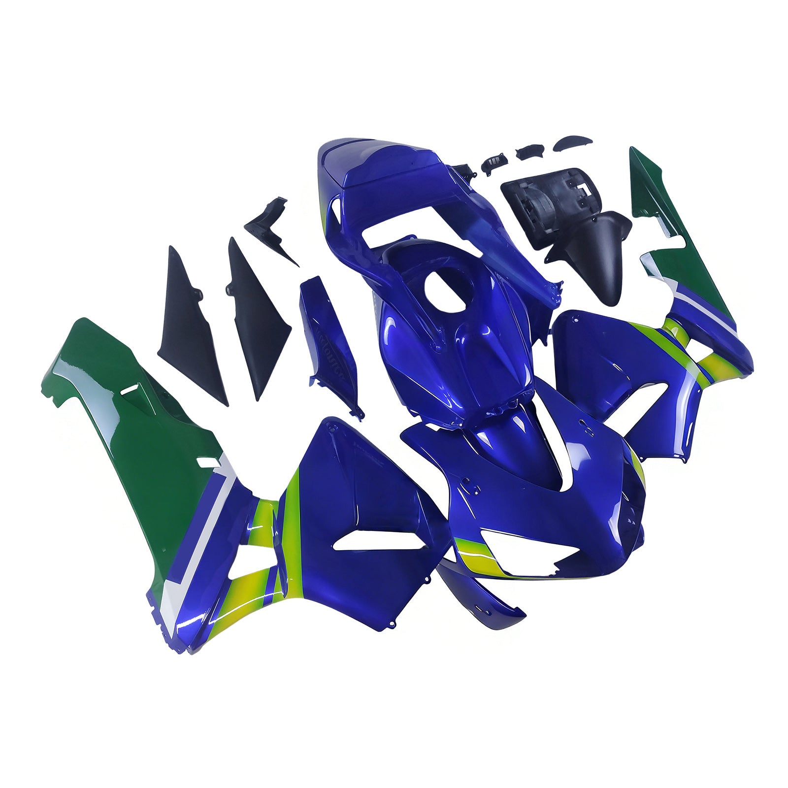 Honda CBR 600 RR, rok výroby 2003-2004, modrá & Zelené Movistar Racing Fairings Generic
