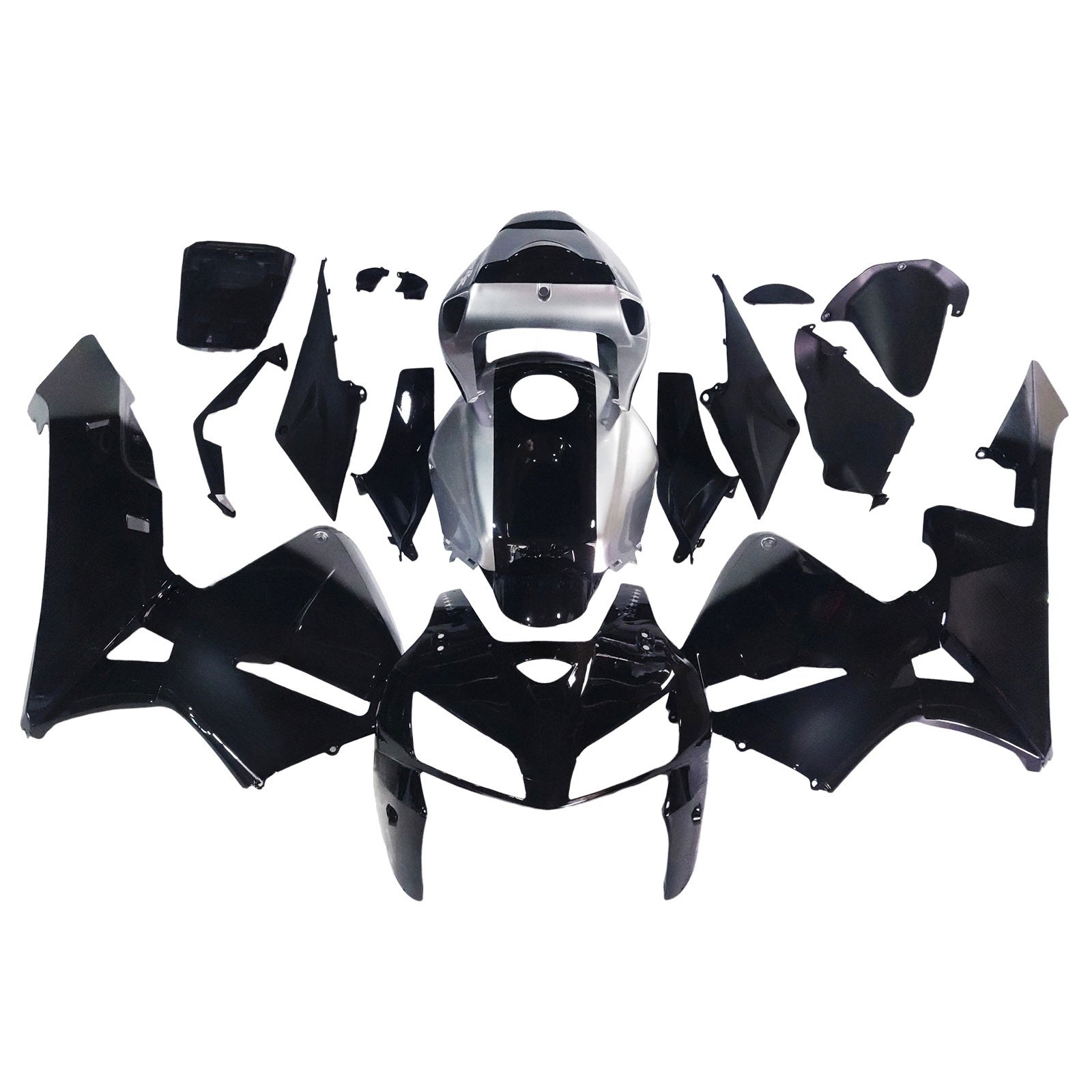 Honda CBR 600 RR negra 2005-2006 & Carenados Silver SevenStars Racing genéricos