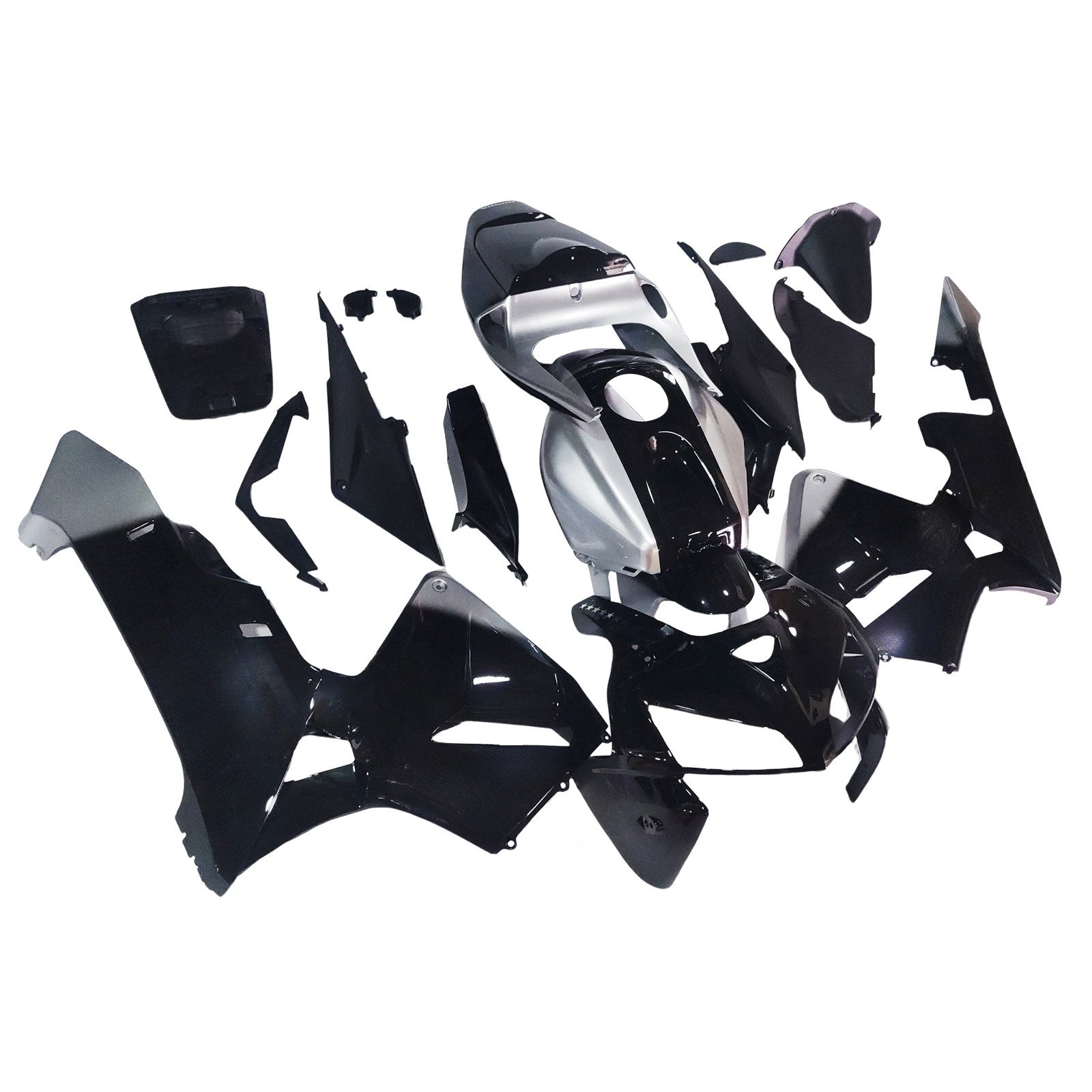 Honda CBR 600 RR negra 2005-2006 & Carenados Silver SevenStars Racing genéricos