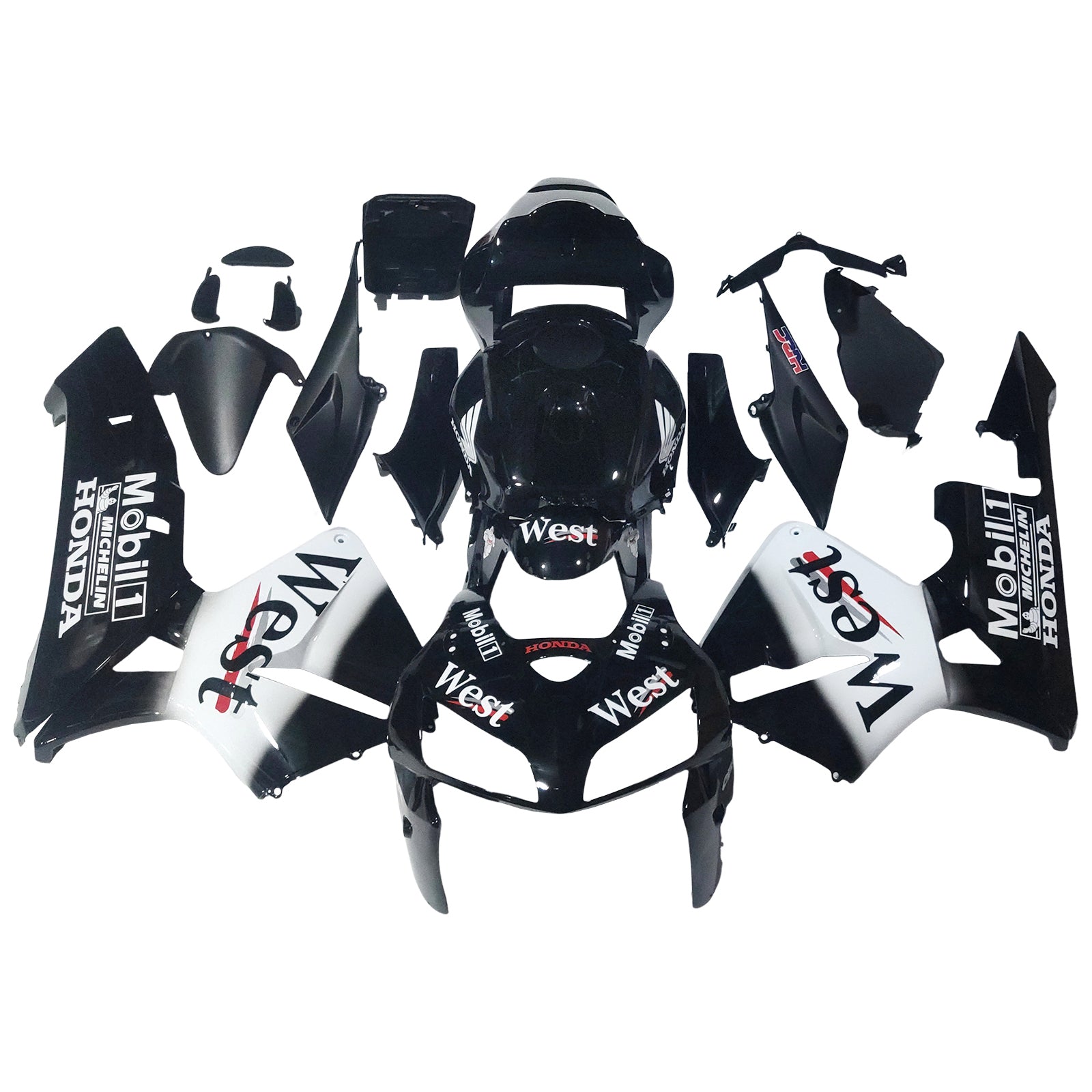 2005-2006 Honda CBR 600 RR Black West Racing stroomlijnkappen algemeen