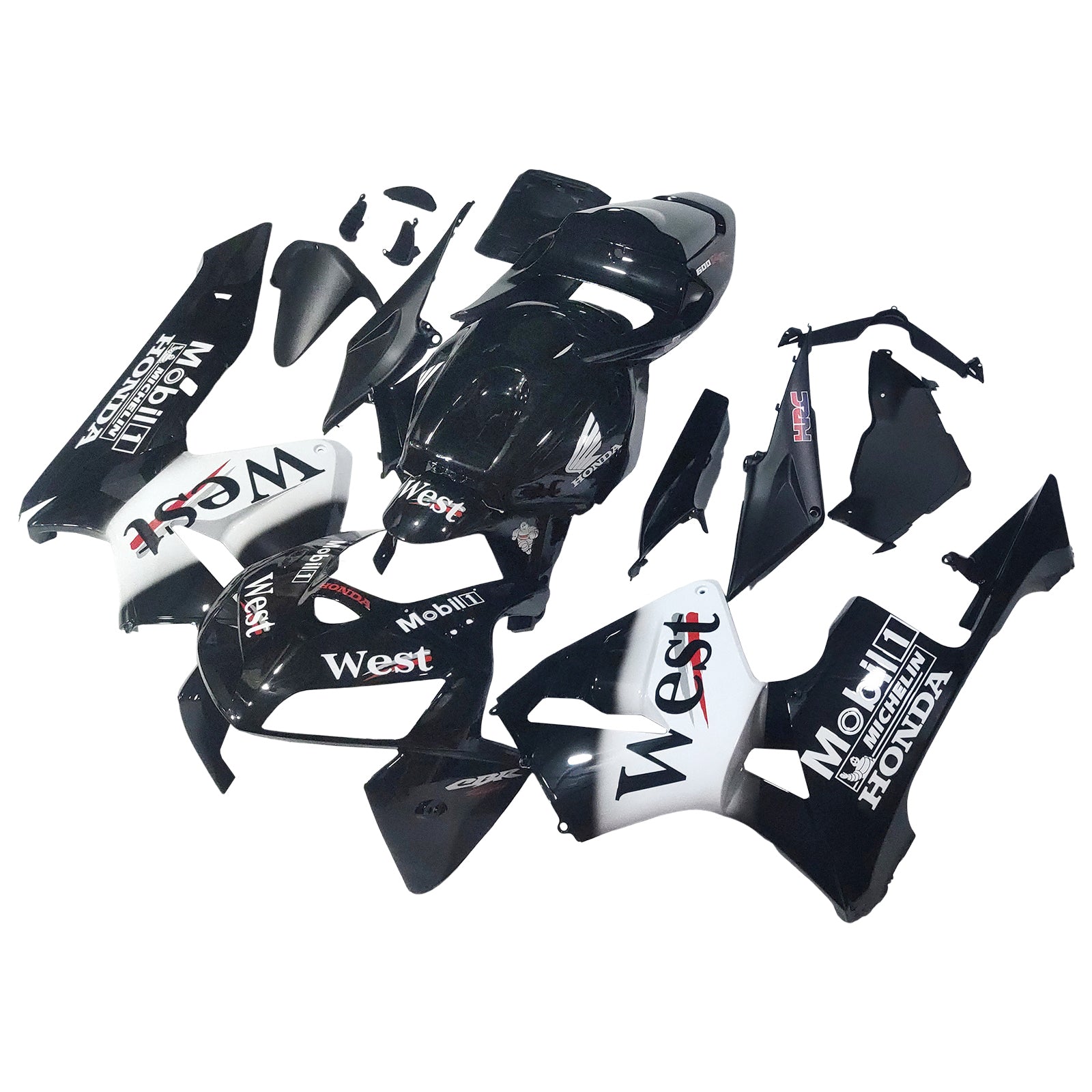 2005-2006 Honda CBR 600 RR Black West Racing Fairings Generic