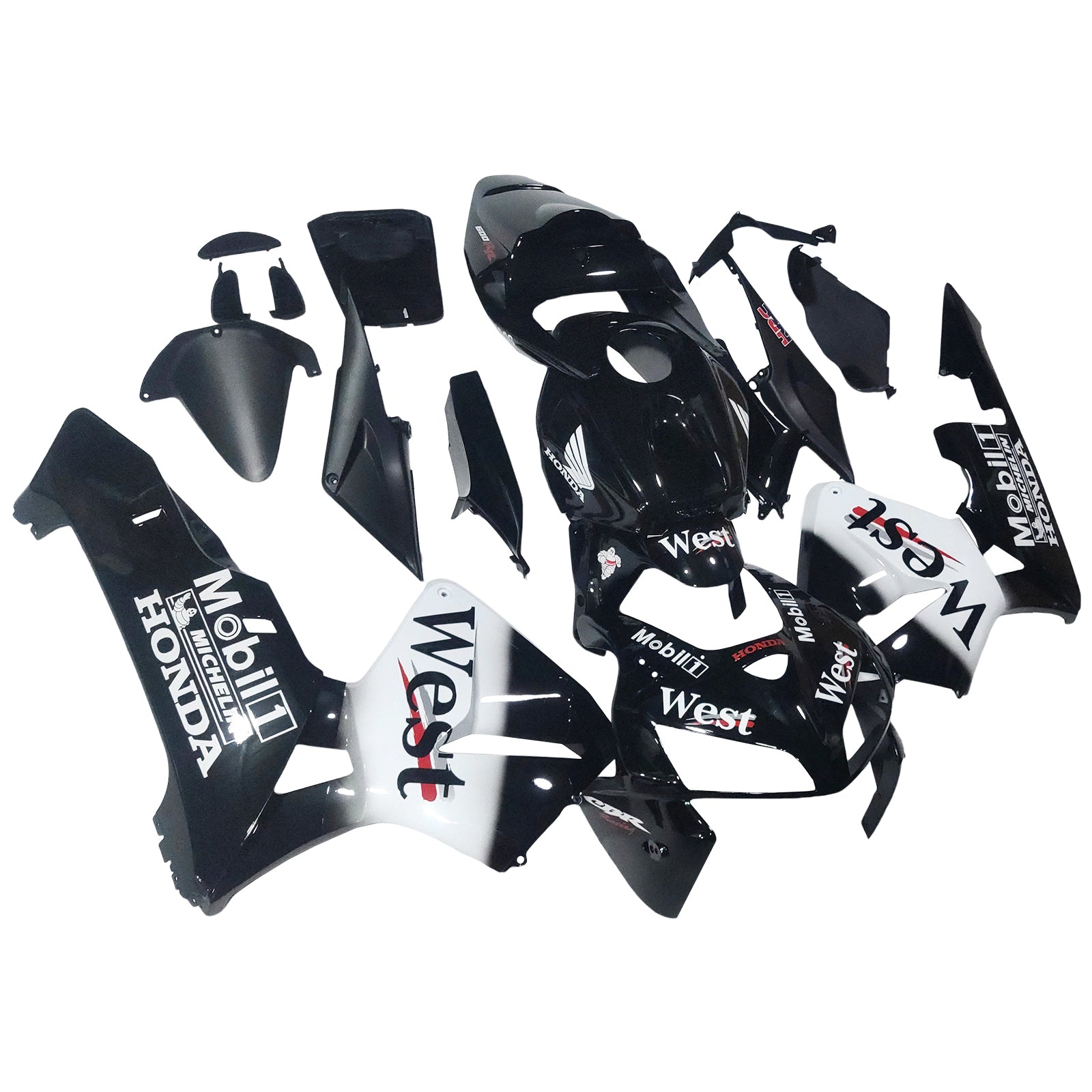 2005-2006 Honda CBR 600 RR Black West Racing Fairings Generic
