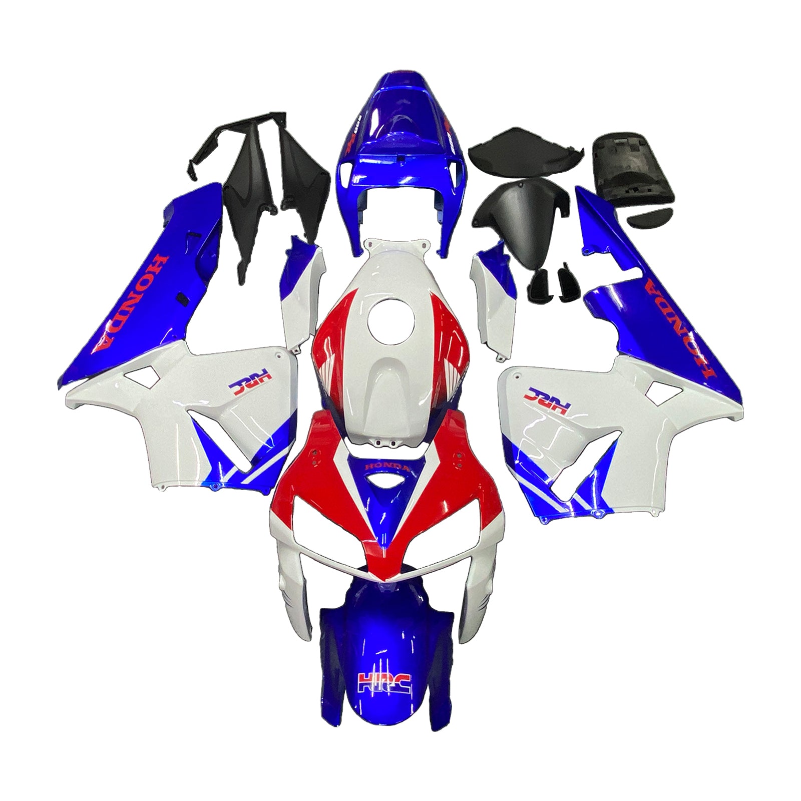 Carenado blanco para Honda CBR600 2005-2006&Kit azul