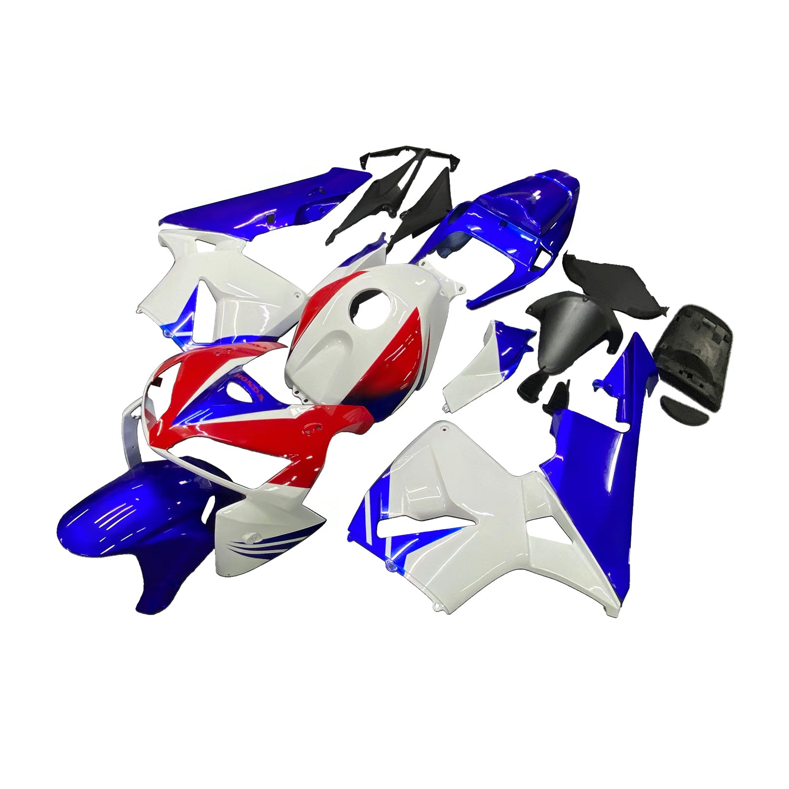 Carenagem Honda CBR600 2005-2006 Branca&Kit Azul