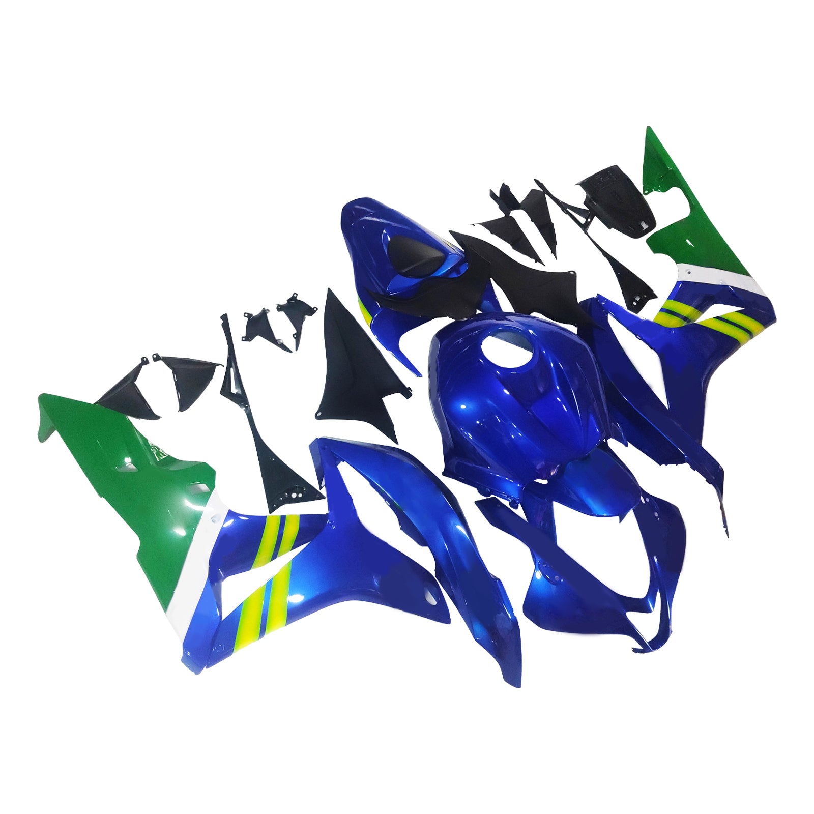 2007-2008 CBR600RR Carenado de carrocería Azul ABS Juego de plásticos moldeados por inyección genérico
