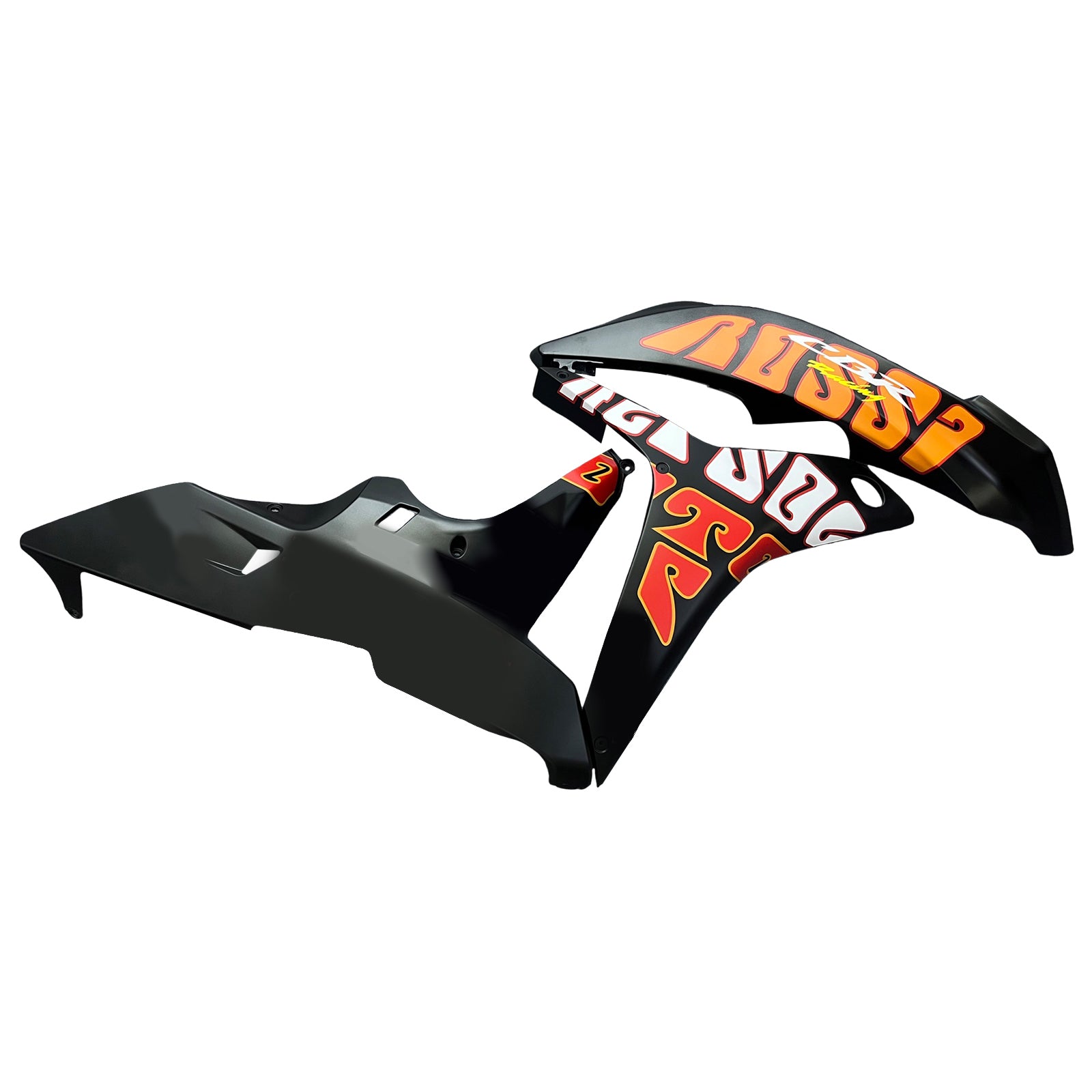 2007-2008 Honda CBR 600 RR Black Valentino Rossi Racing Fairings Generic