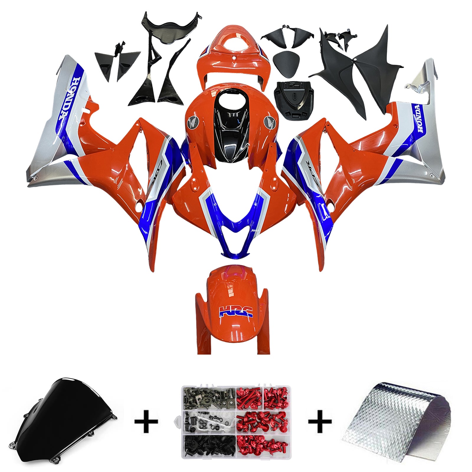 2007-2008 Honda CBR600RR F5 Kit de carénage Kit de carrosserie Plastique Abs