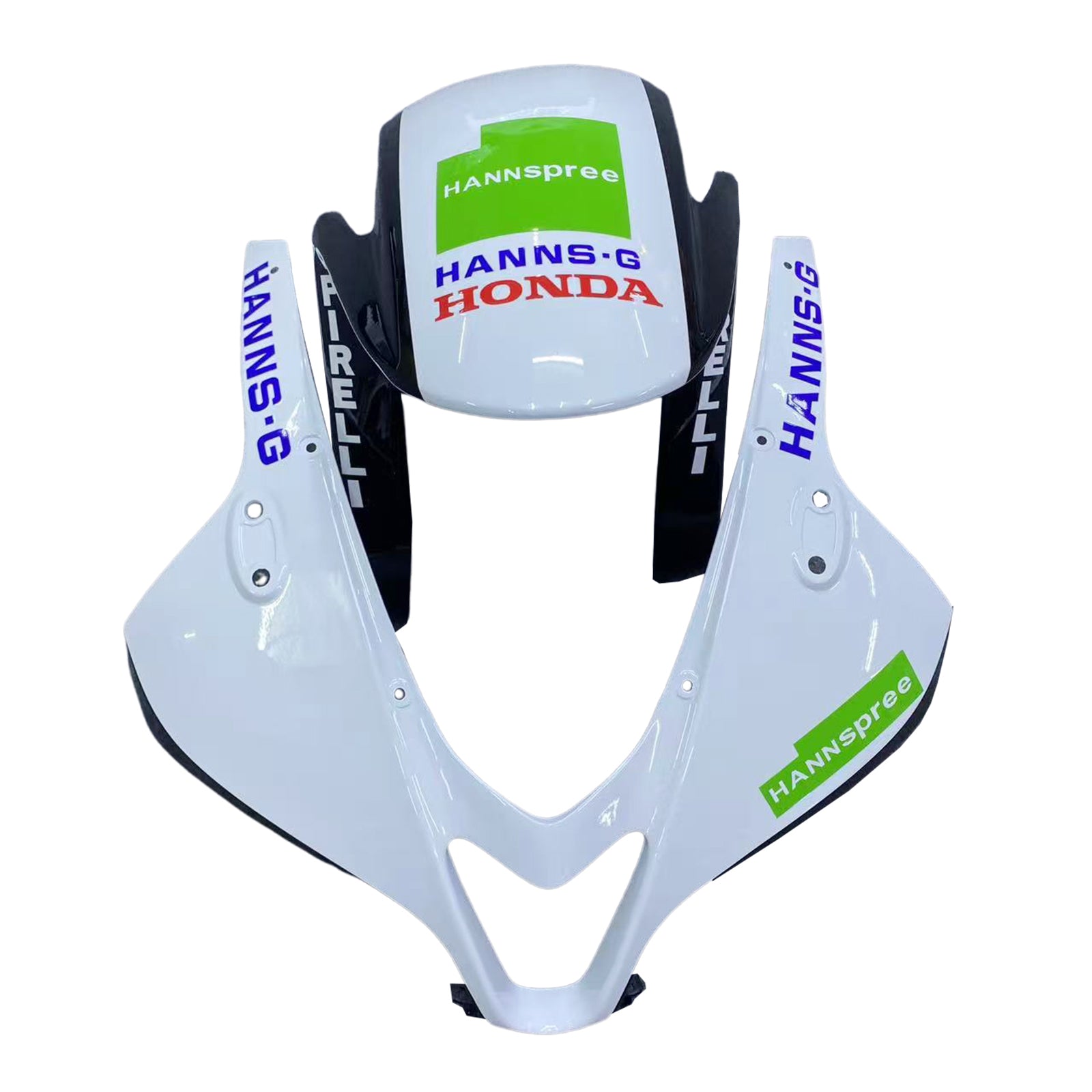2009-2012 Honda CBR 600 RR White & Black Hannspree Racing Fairings Generic