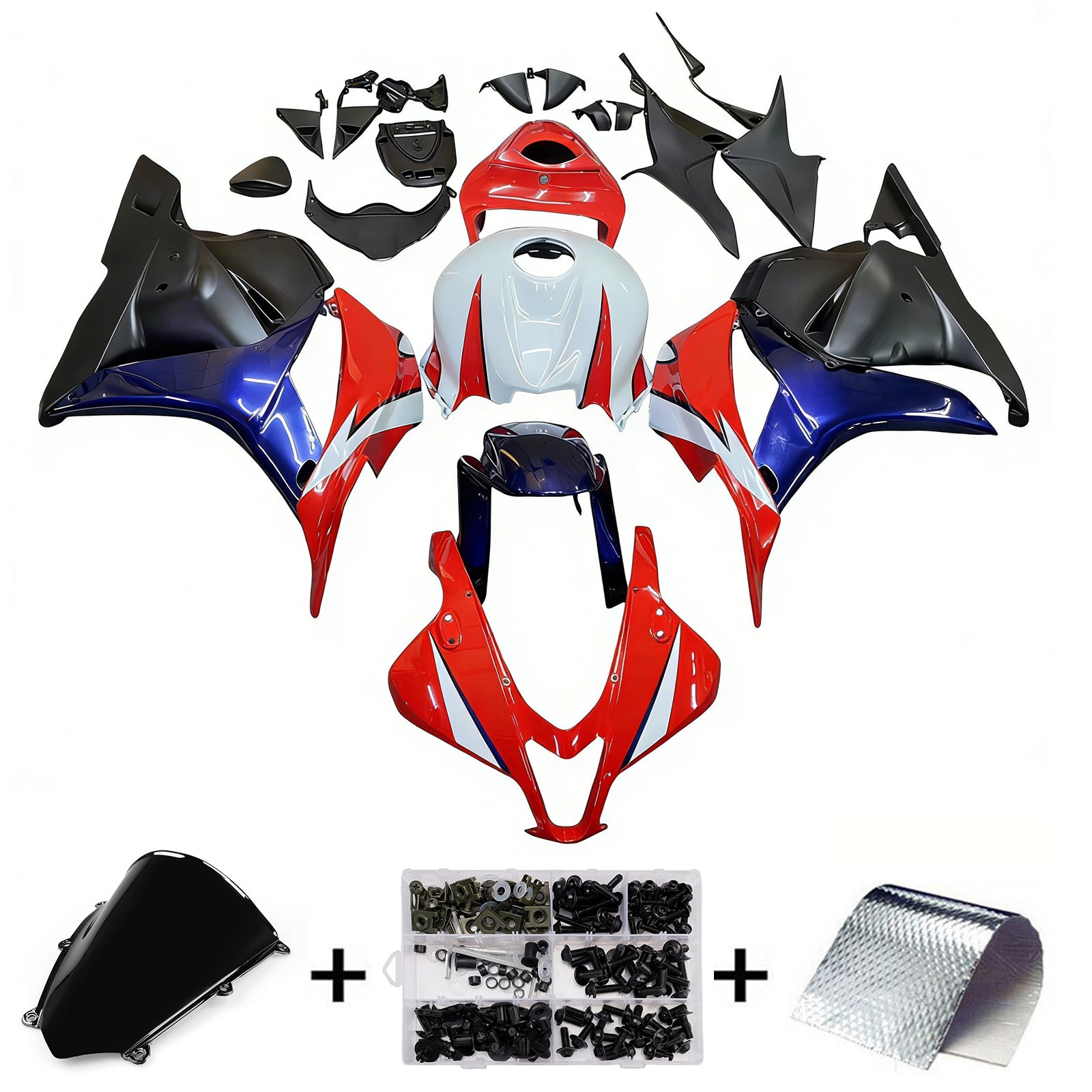 2009-2012 Honda CBR 600 RR Red White Blue CBR Racing Faquing Generic