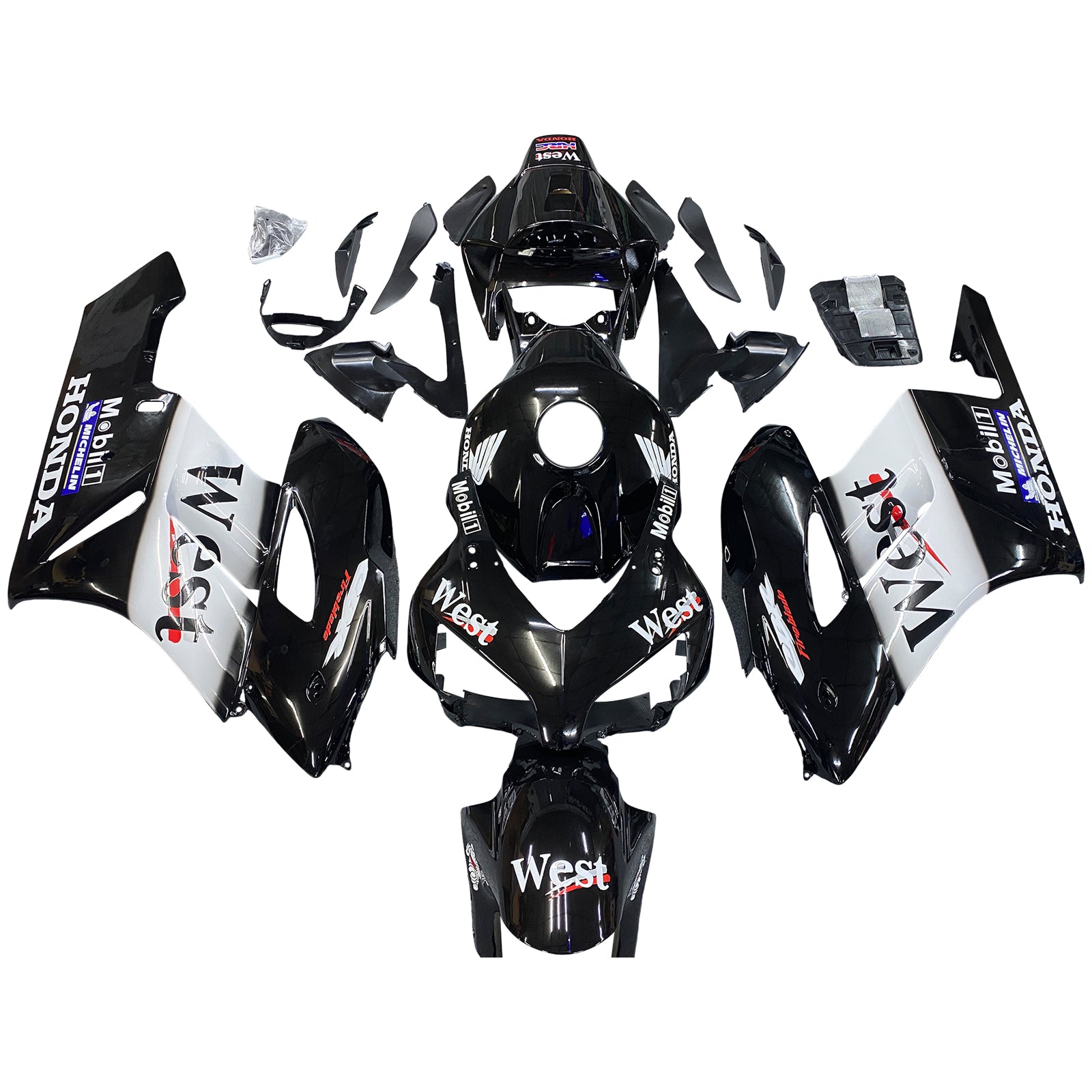 Carenados Amotopart Honda CBR 1000 RR negro West Racing 2004-2005