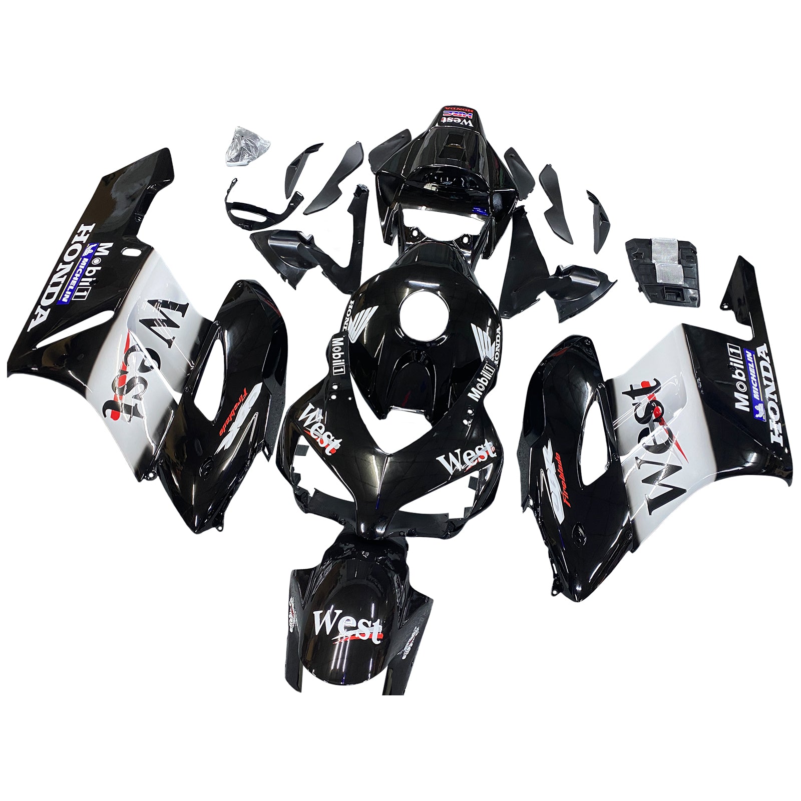 2004-2005 Honda CBR 1000 RR Black West Racing Amotopart Faquings