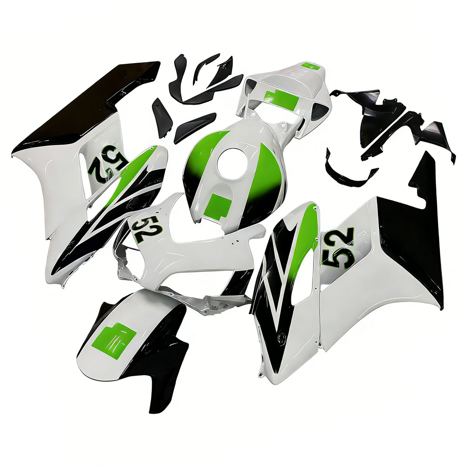 2004-2005 Honda CBR 1000 RR Amotopart Carenados Blanco No.52 Hannspree Racing Carenado personalizado