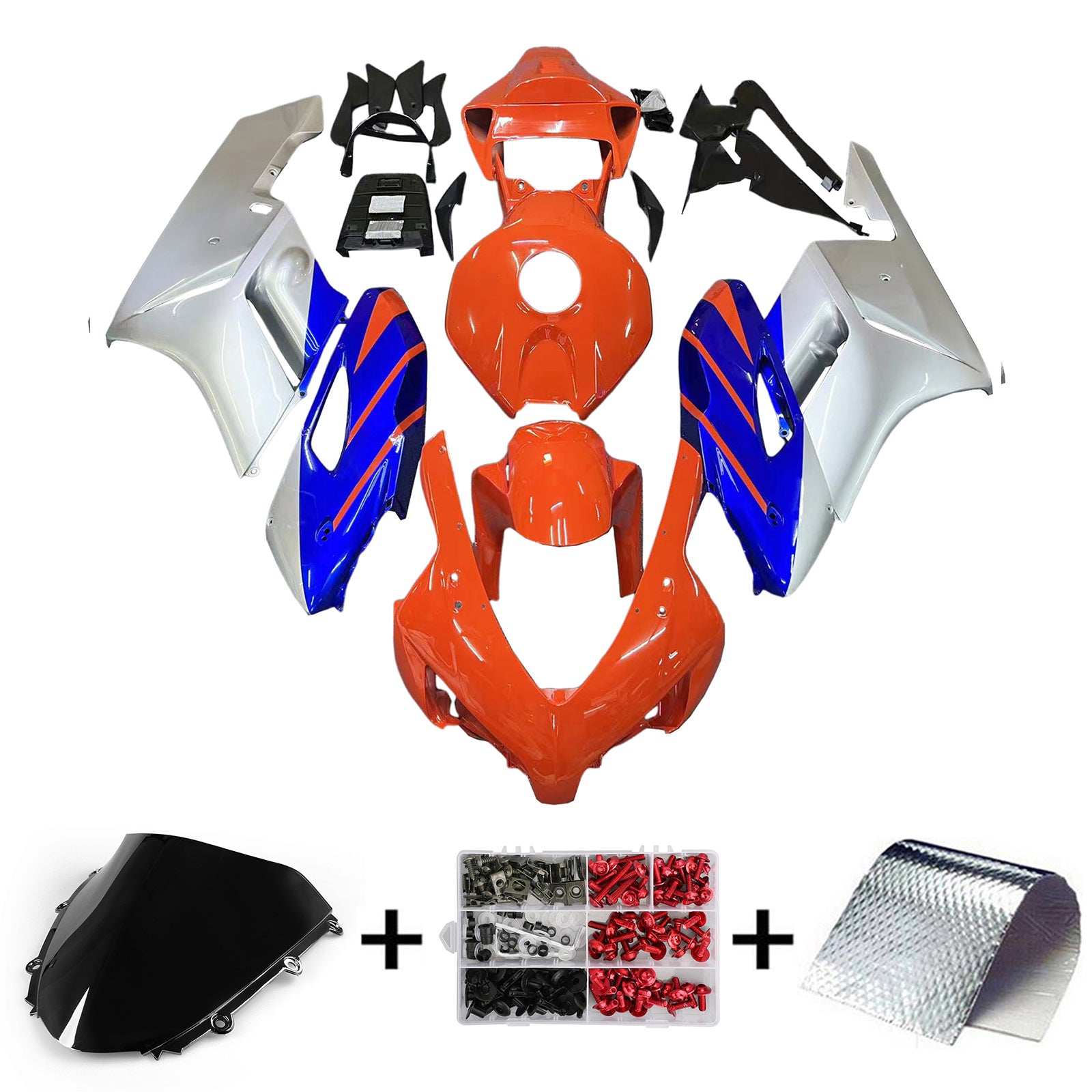 2004-2005 Honda CBR1000RR Fairing Kit Karosseri Plast ABS