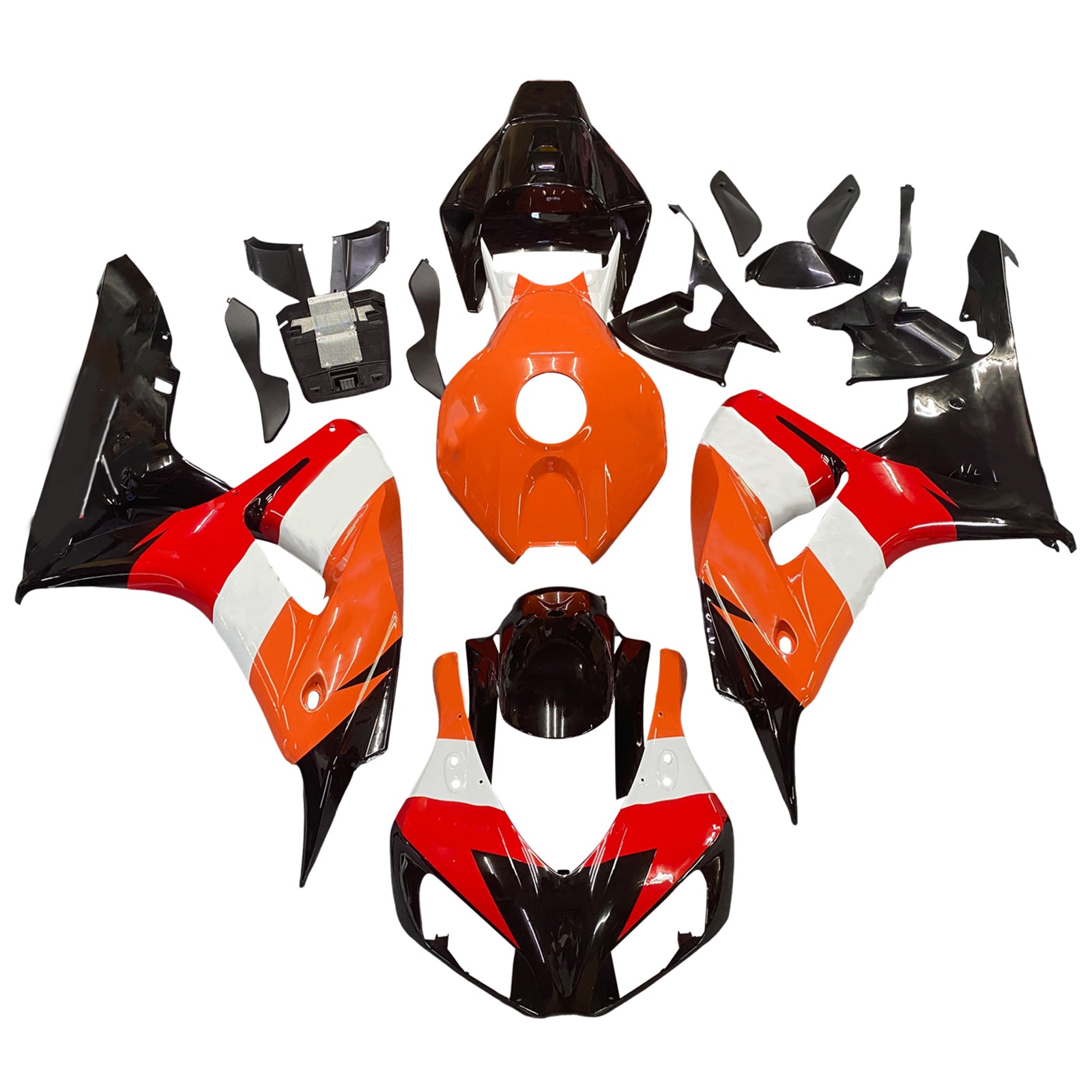 2006-2007 CBR1000RR Fansando de carniça laranja injeção de injeção de injeção moldada conjunto genérico