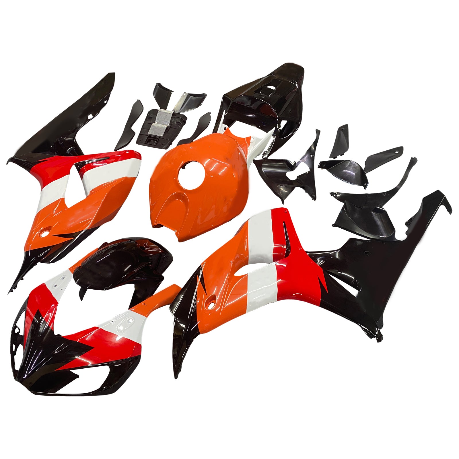 2006-2007 CBR1000RR Carenado de carrocería Naranja ABS Juego de plásticos moldeados por inyección genérico