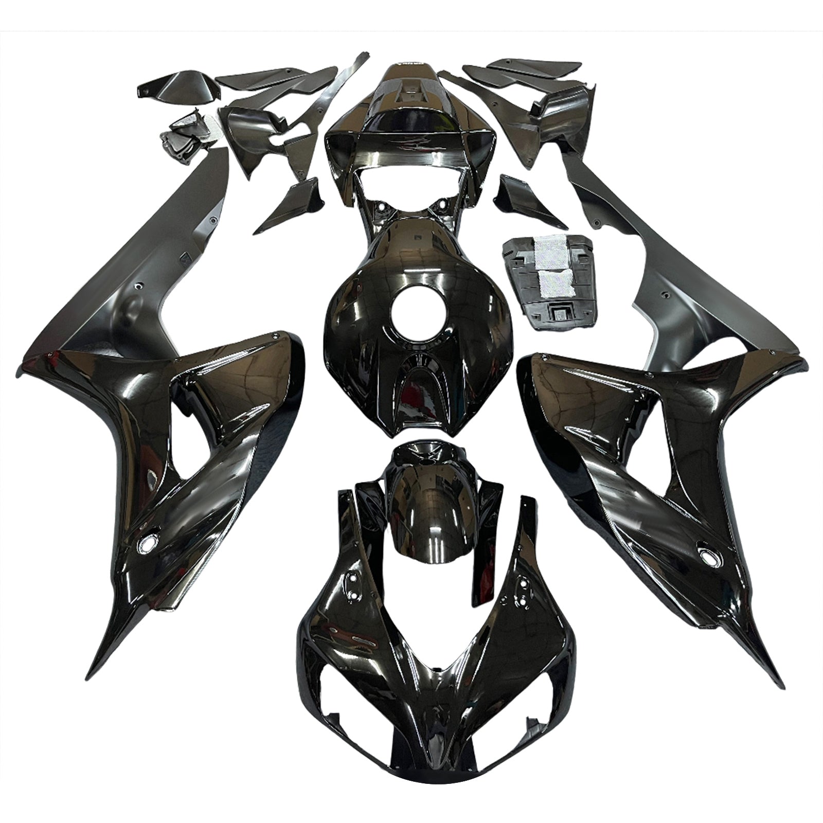 2006-2007 CBR1000RR Carrosseriekuip Zwart ABS Spuitgegoten kunststoffen Set Generiek