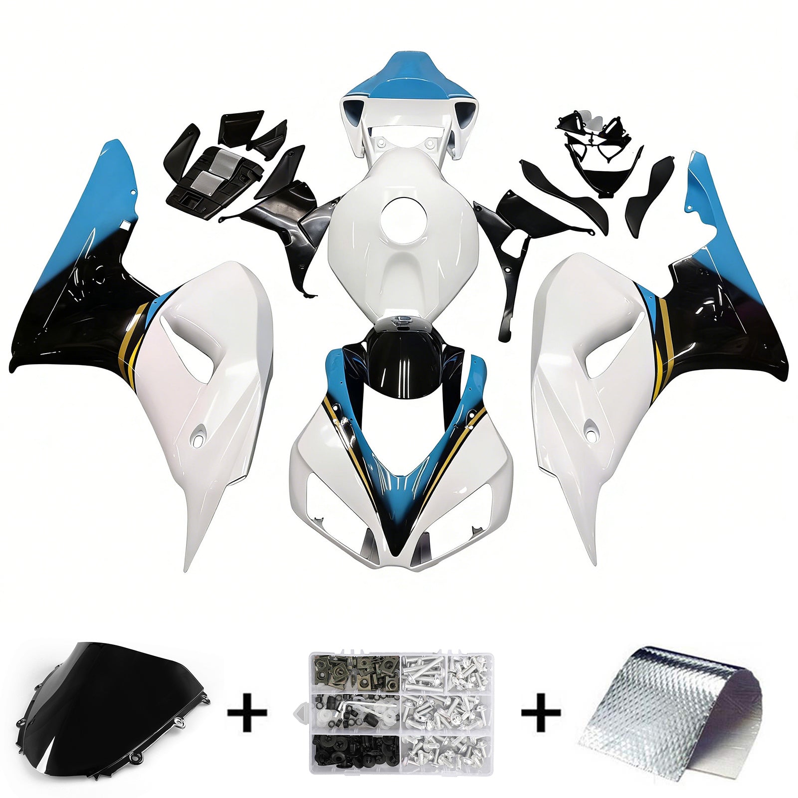 2006-2007 Honda CBR 1000 RR White Konica Minolta Racing Amotopart Fairings