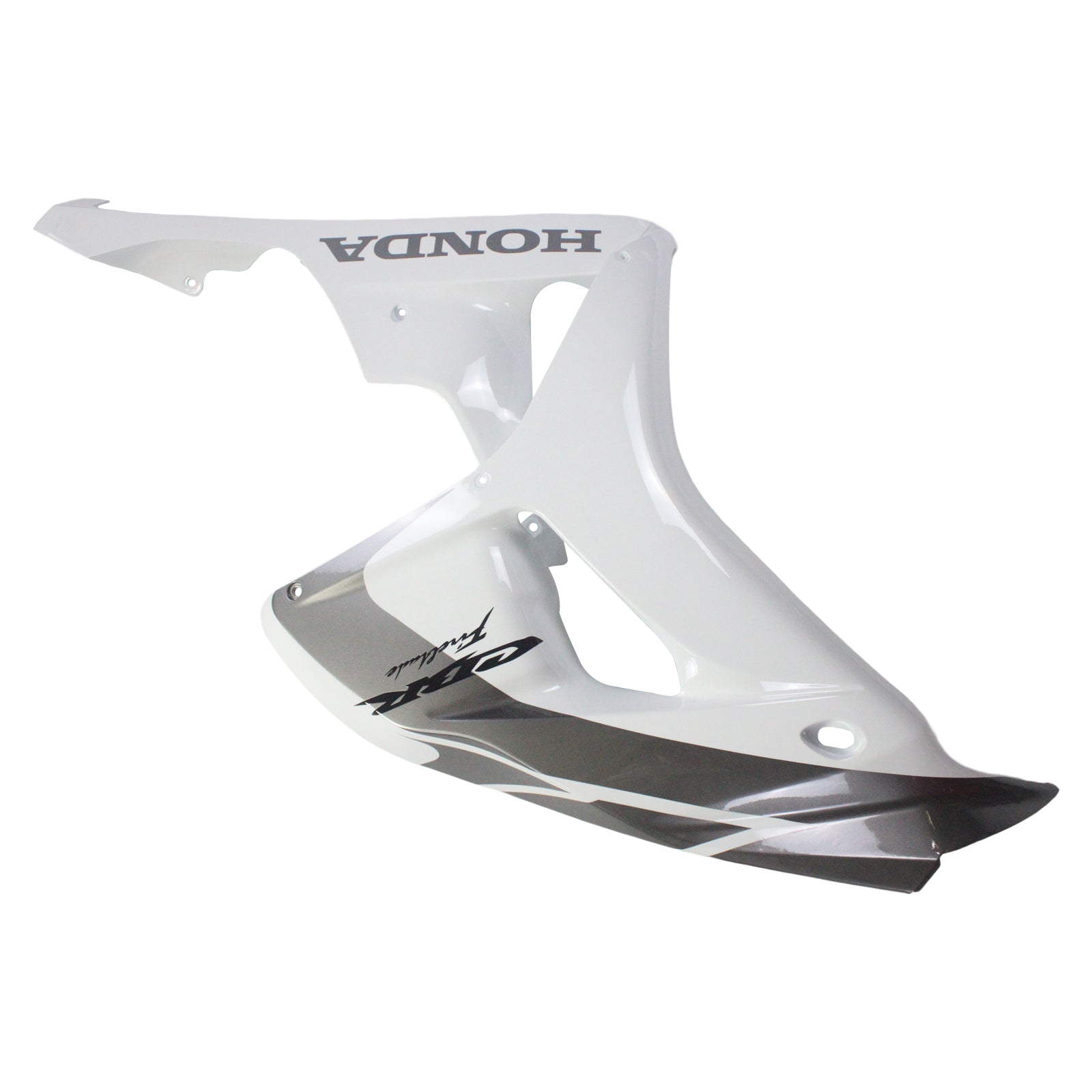 Honda CBR 1000 RR Blanche 2006-2007 & Carénages CBR Racing argentés génériques