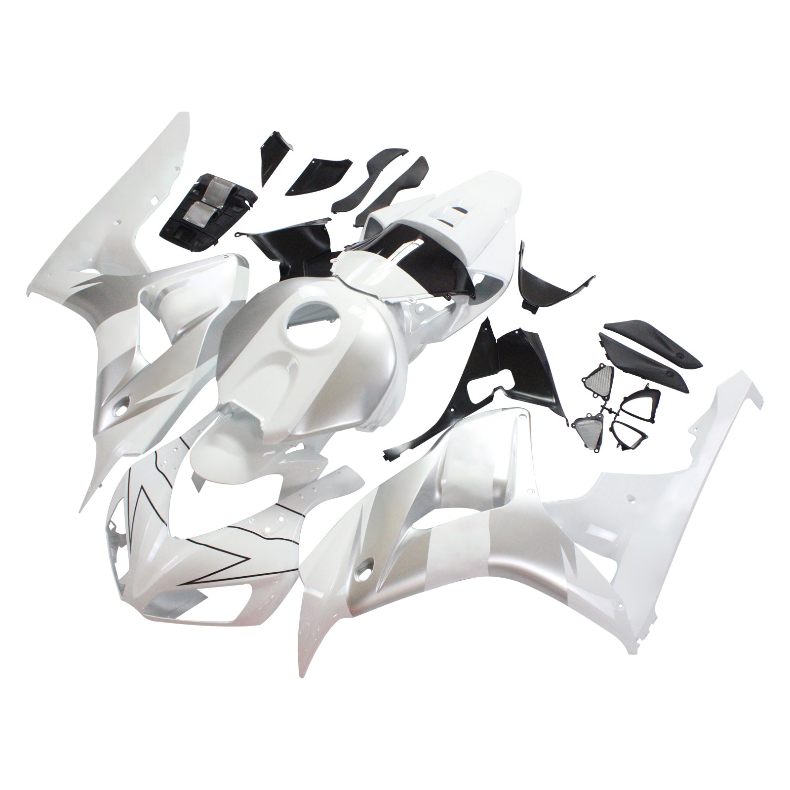 2006-2007 Honda CBR 1000 RR White & Silver Repsol Racing Fairings Generic