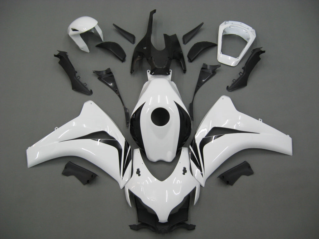 2008-2011 Honda CBR1000 RR White & Black CBR Racing Fairings Generic