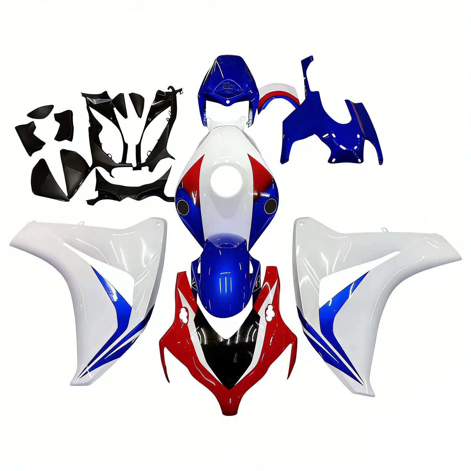 FATINGS 2008-2011 HONDA CBR1000RR RED BRANCO AZUL HRC Racing genérico
