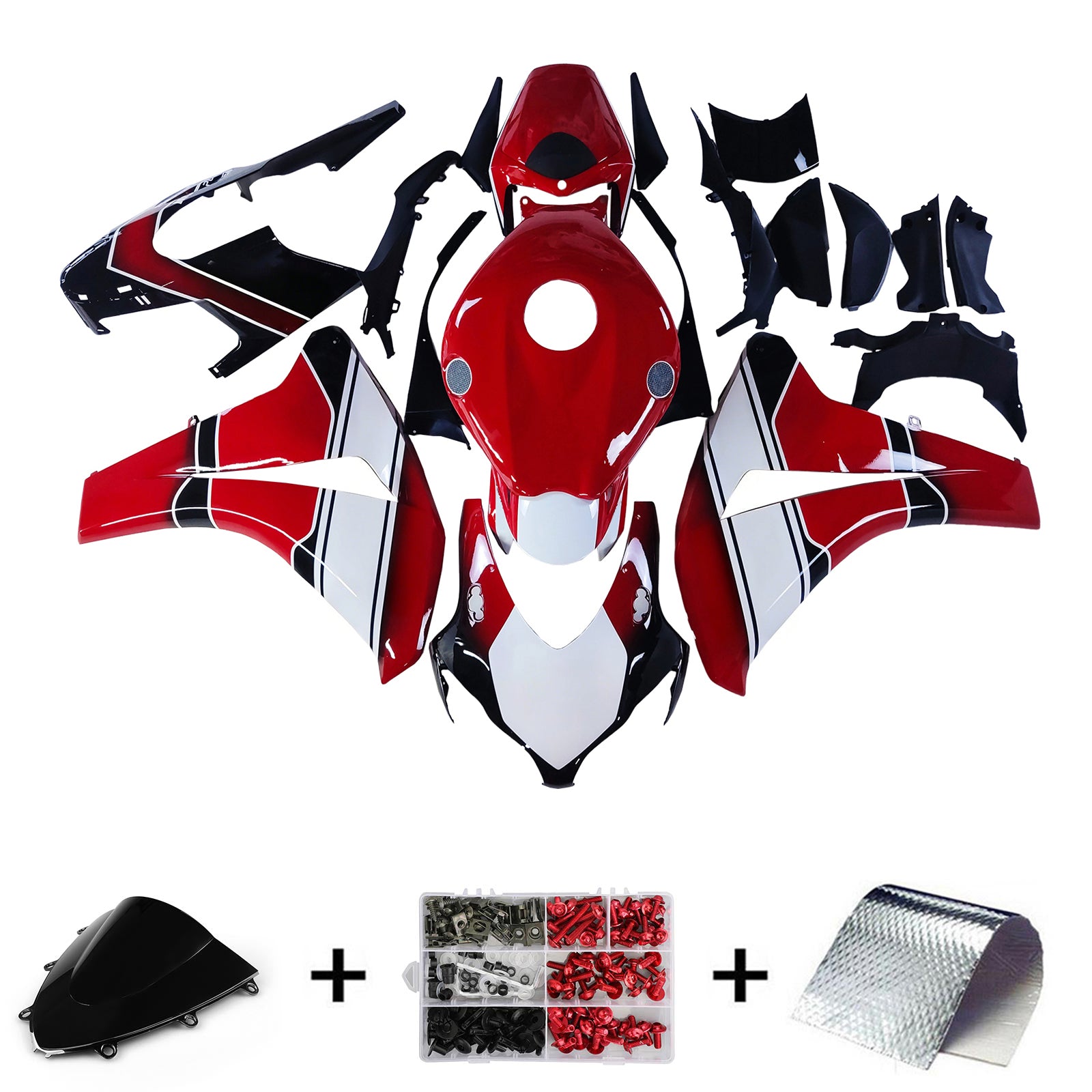 Kit de carénage d'injection Honda CBR1000RR 2008-2011, carrosserie en plastique ABS #176