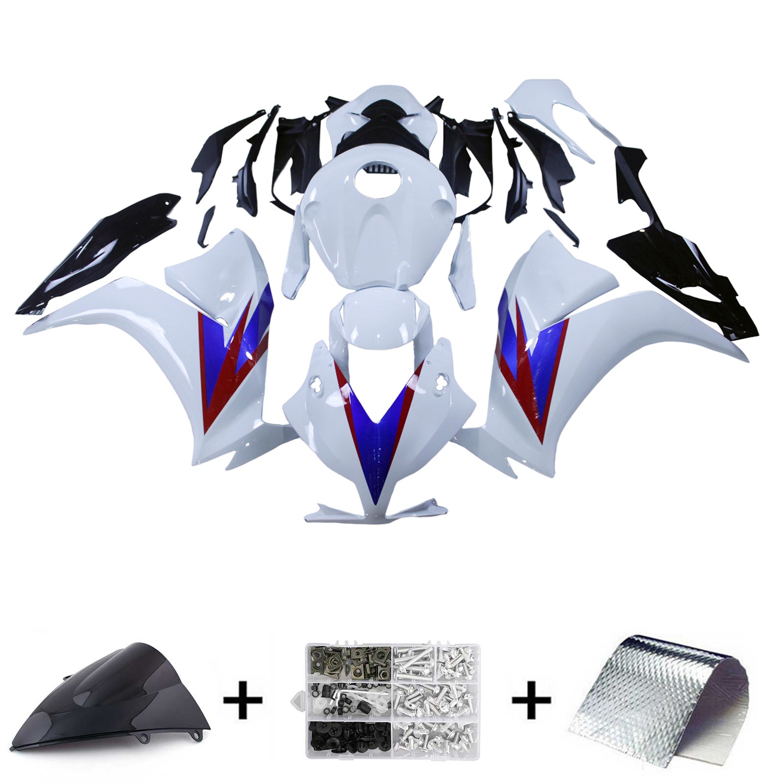Kit de carénage d'injection Honda CBR1000RR 2012-2016, carrosserie en plastique ABS #163